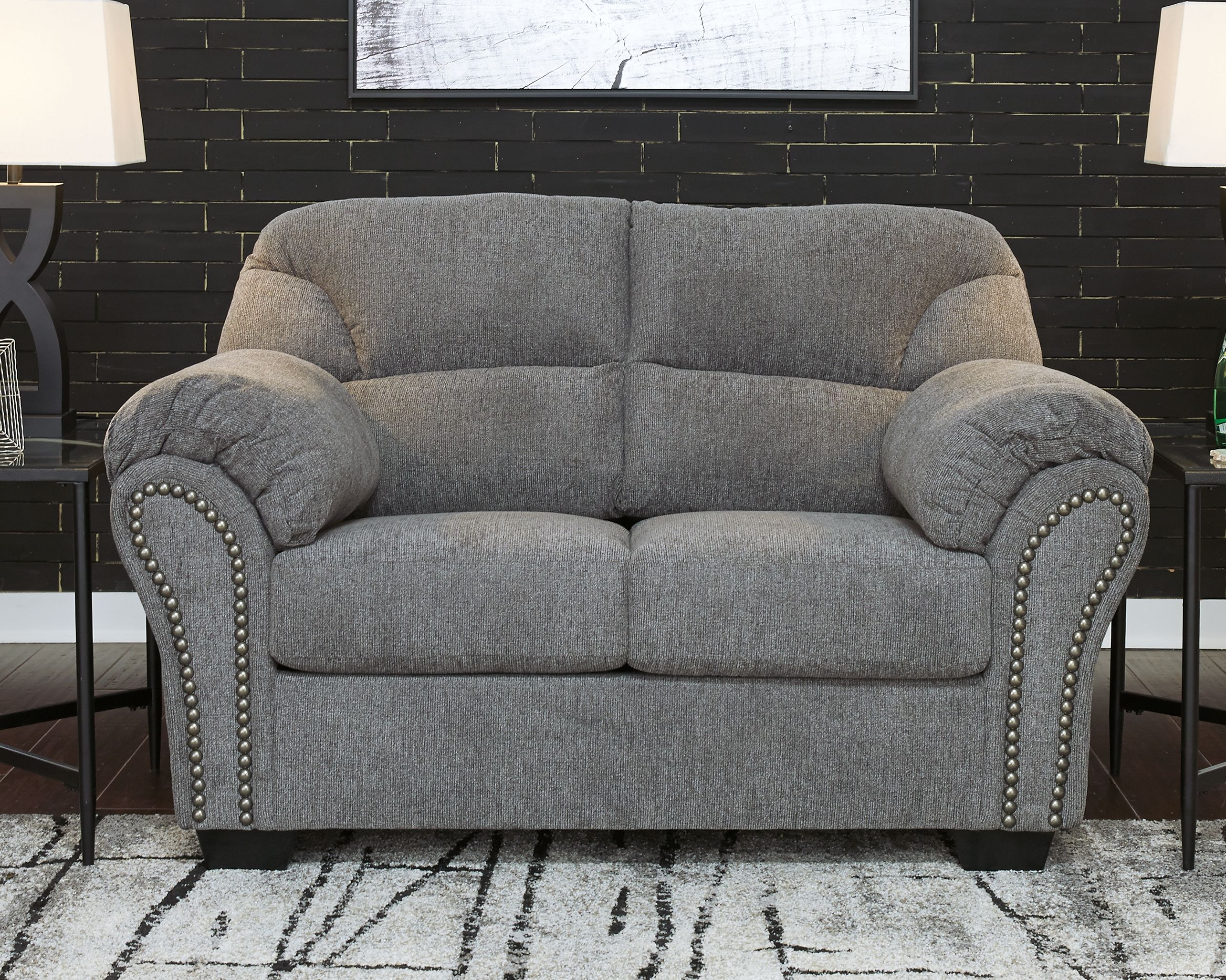 Ashley Furniture Allmaxx - Loveseat - Pewter - Image 2