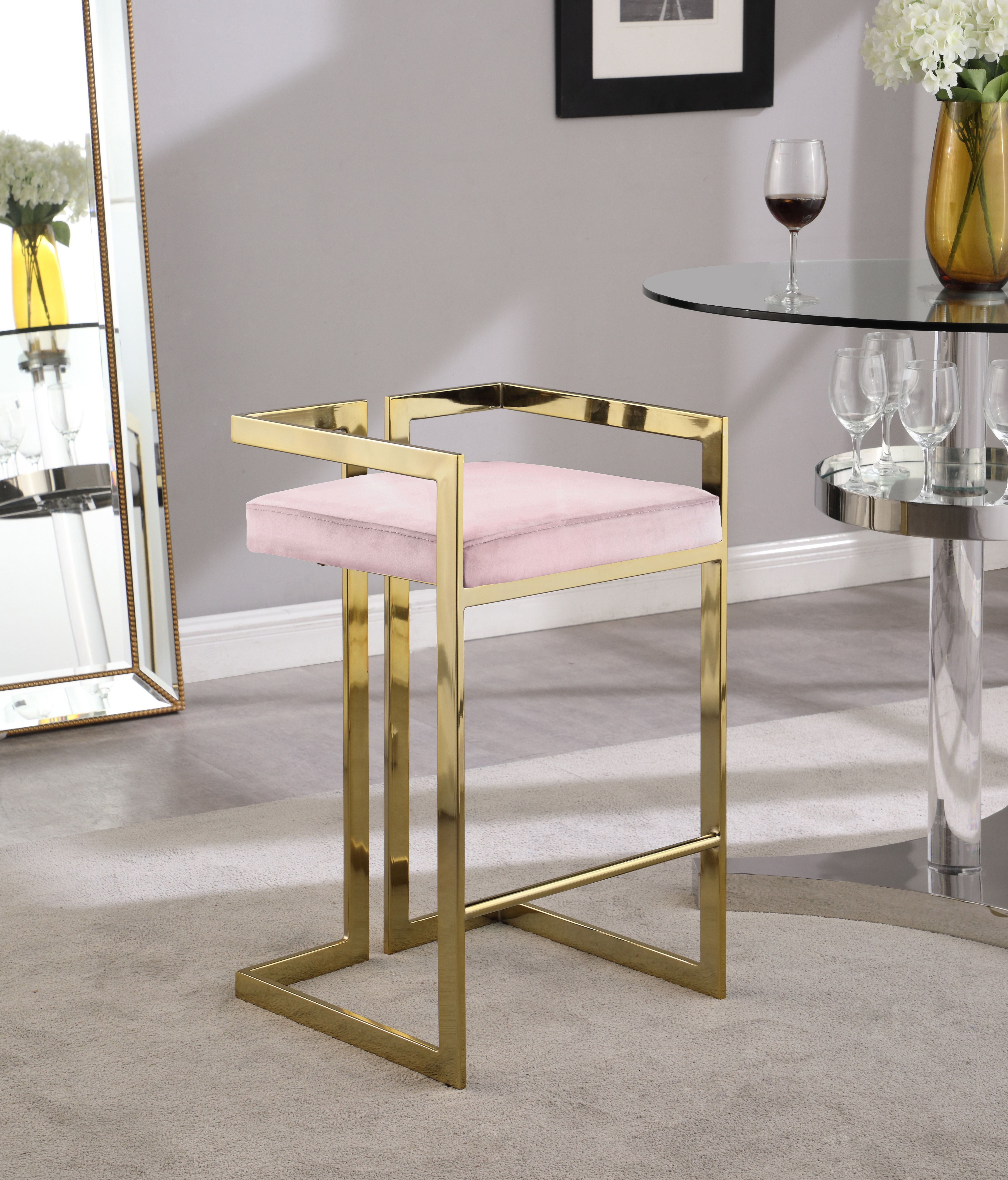 Ezra - Stool (Set of 2) - Pink