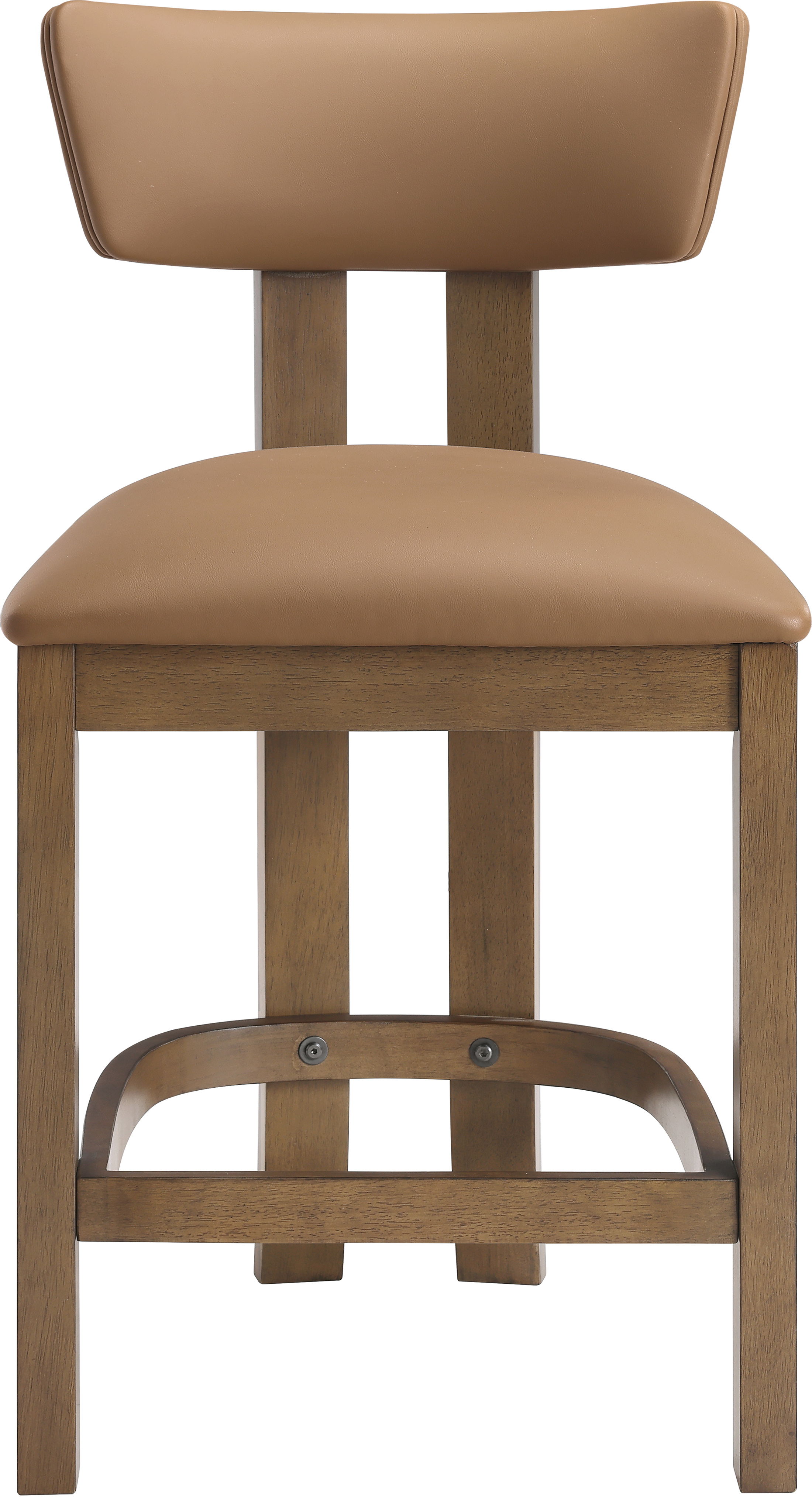 Lavrin - Vegan Leather Upholstered Counter Stool (Set of 2) - Cognac