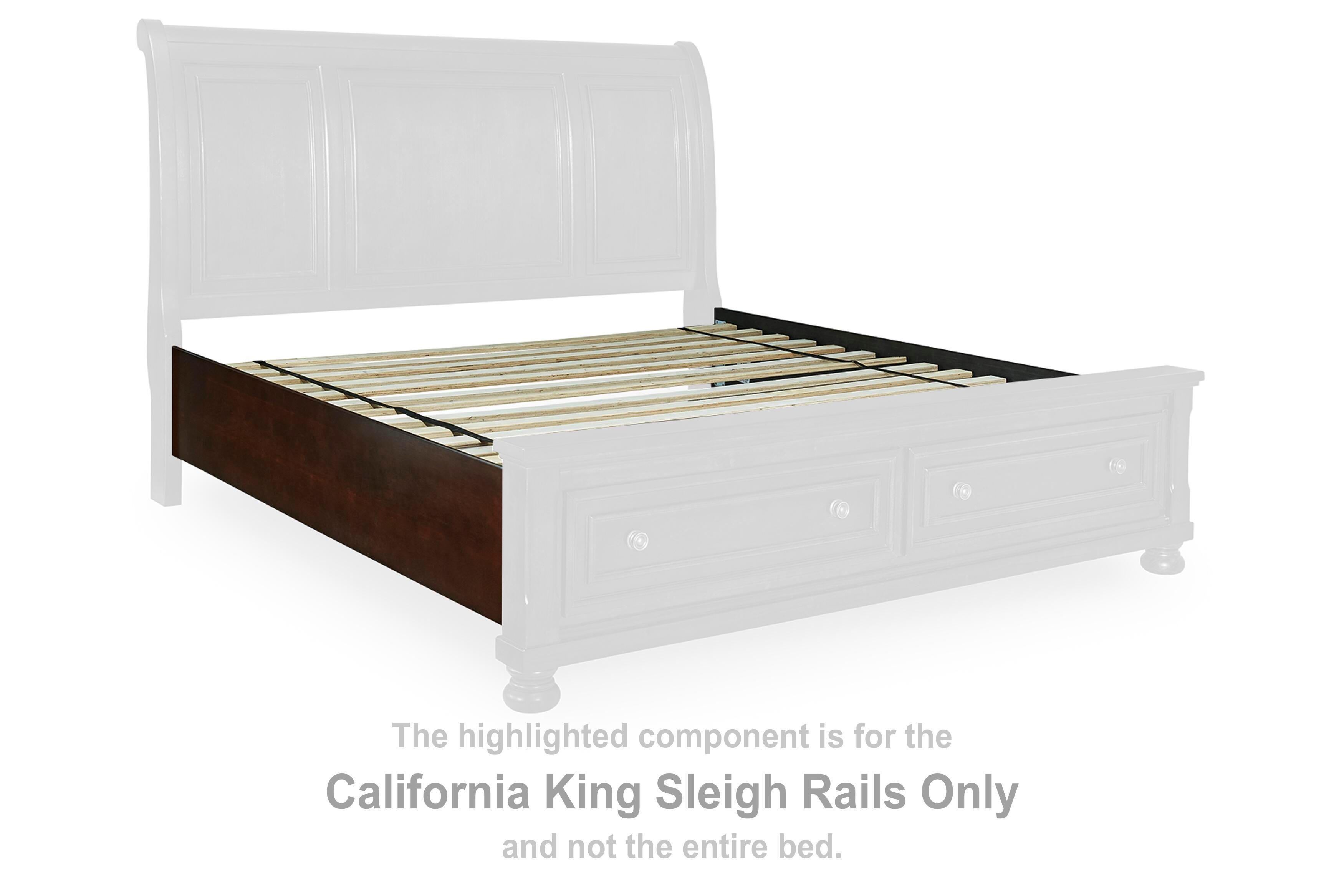 Porter – Cal King Sleigh Rails – Rustic Brown