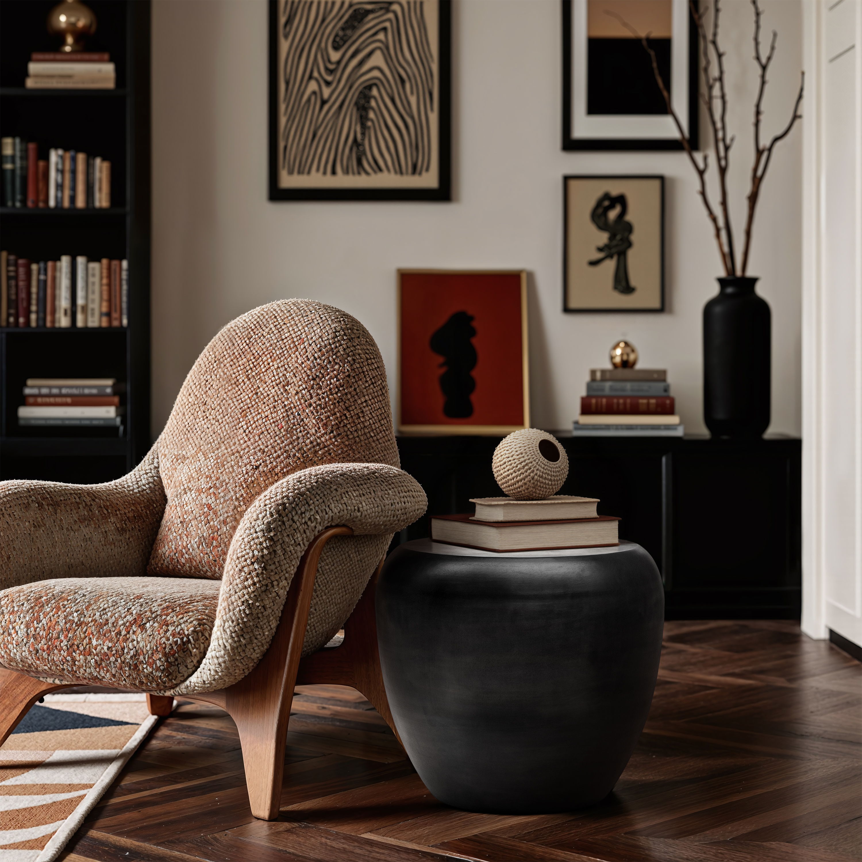 Capsule - Aluminum End Table - Black