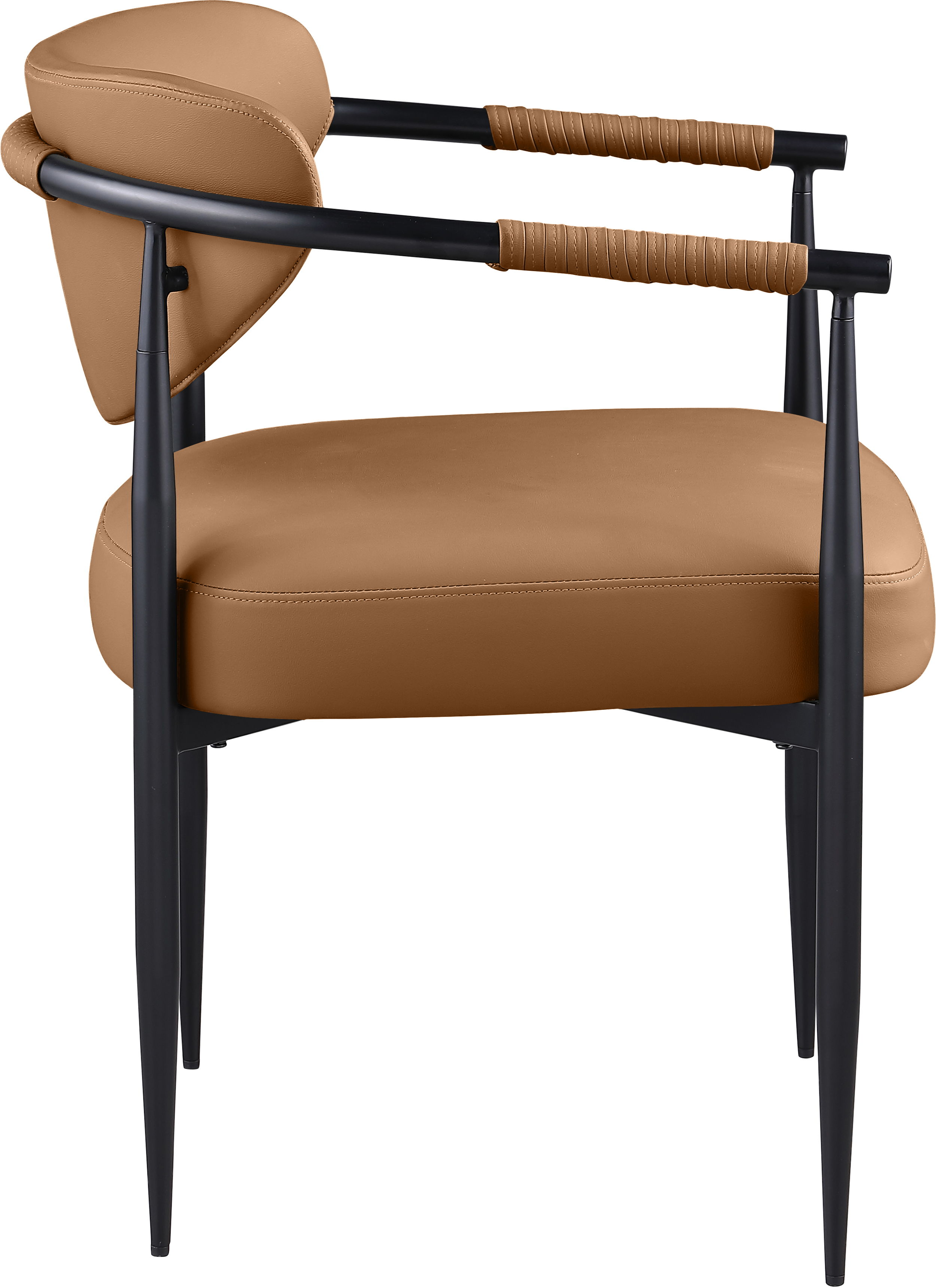 Virella - Vegan Leather Upholstered Dining Chair (Set of 2) - Cognac
