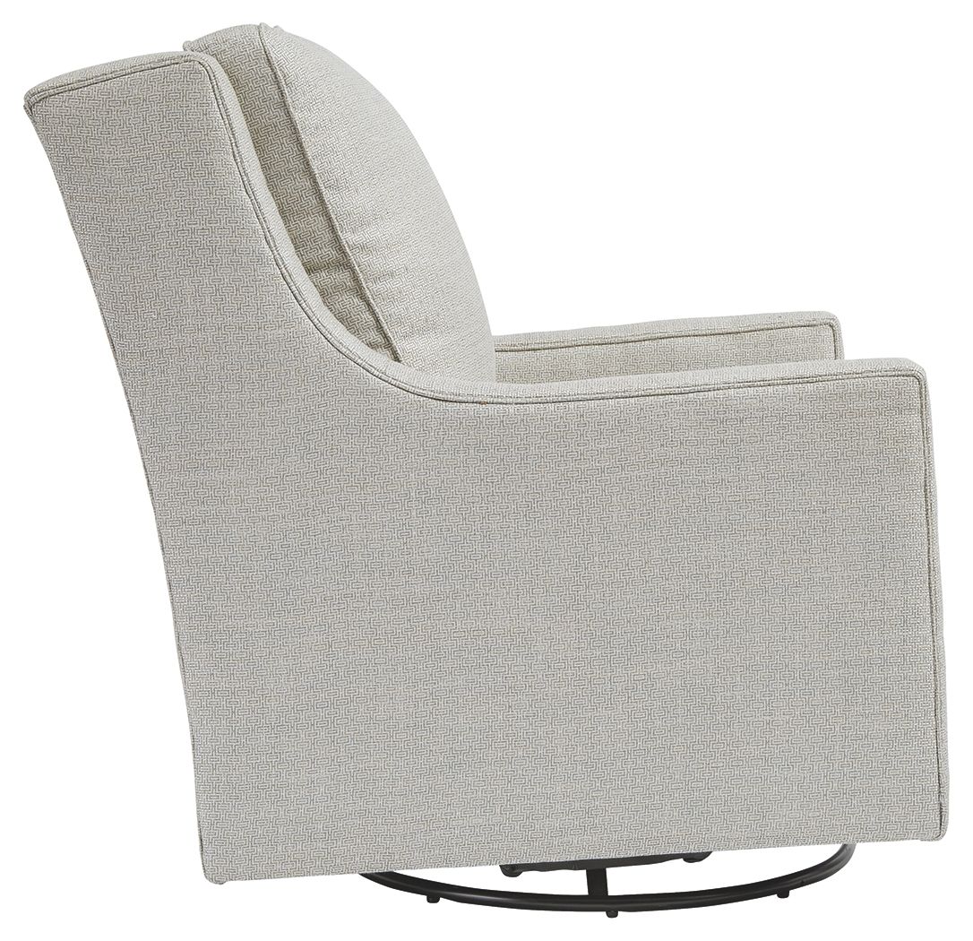 Kambria - Swivel Glider Accent Chair - Frost