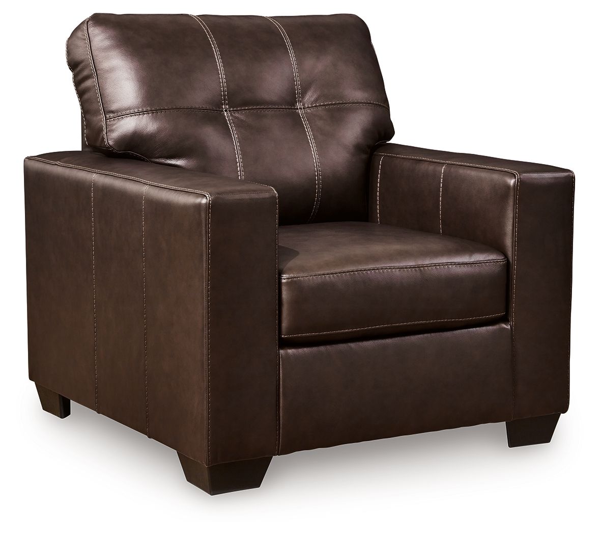 Santorine - 4 Pc. - Sofa, Loveseat, Chair, Ottoman - Dark Brown