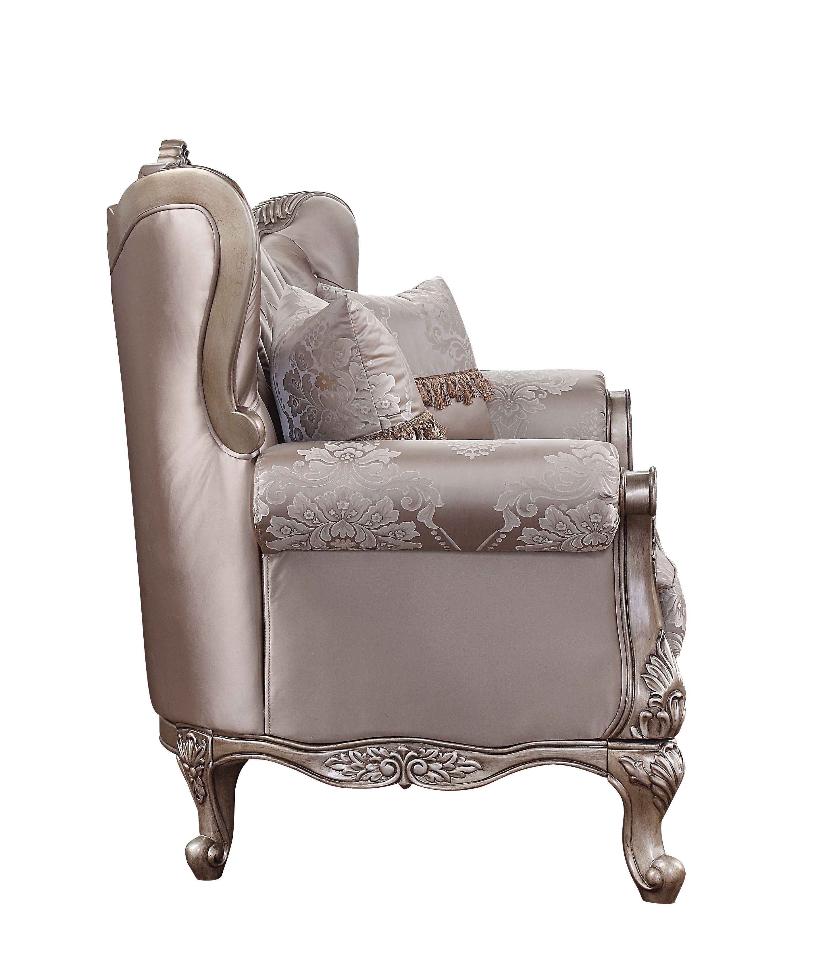Jayceon - Loveseat With 2 Pillows - Fabric & Champagne, beige, view 5