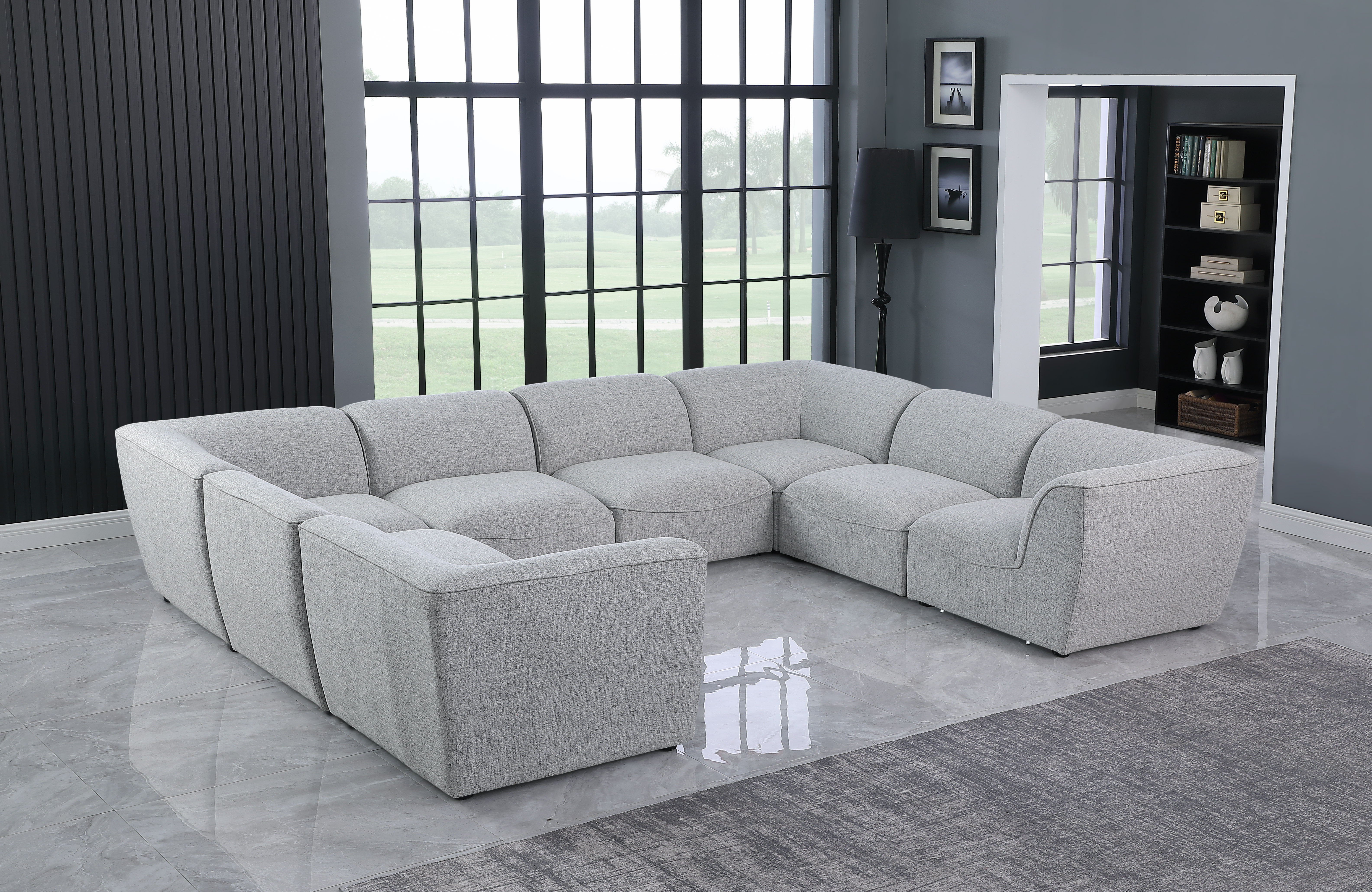 Miramar - 8 Piece Modular Sectional - Gray