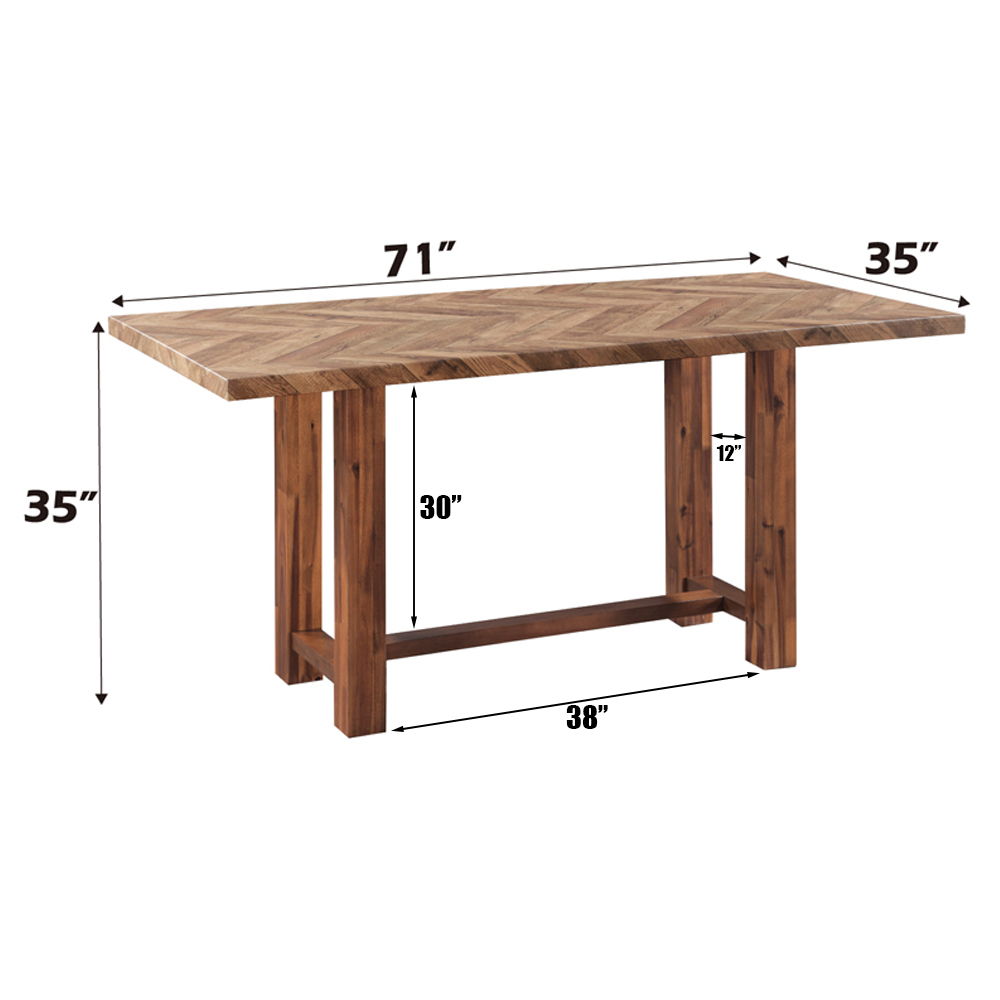 Gilsea - Counter Height Table - Brown, light brown, view 5