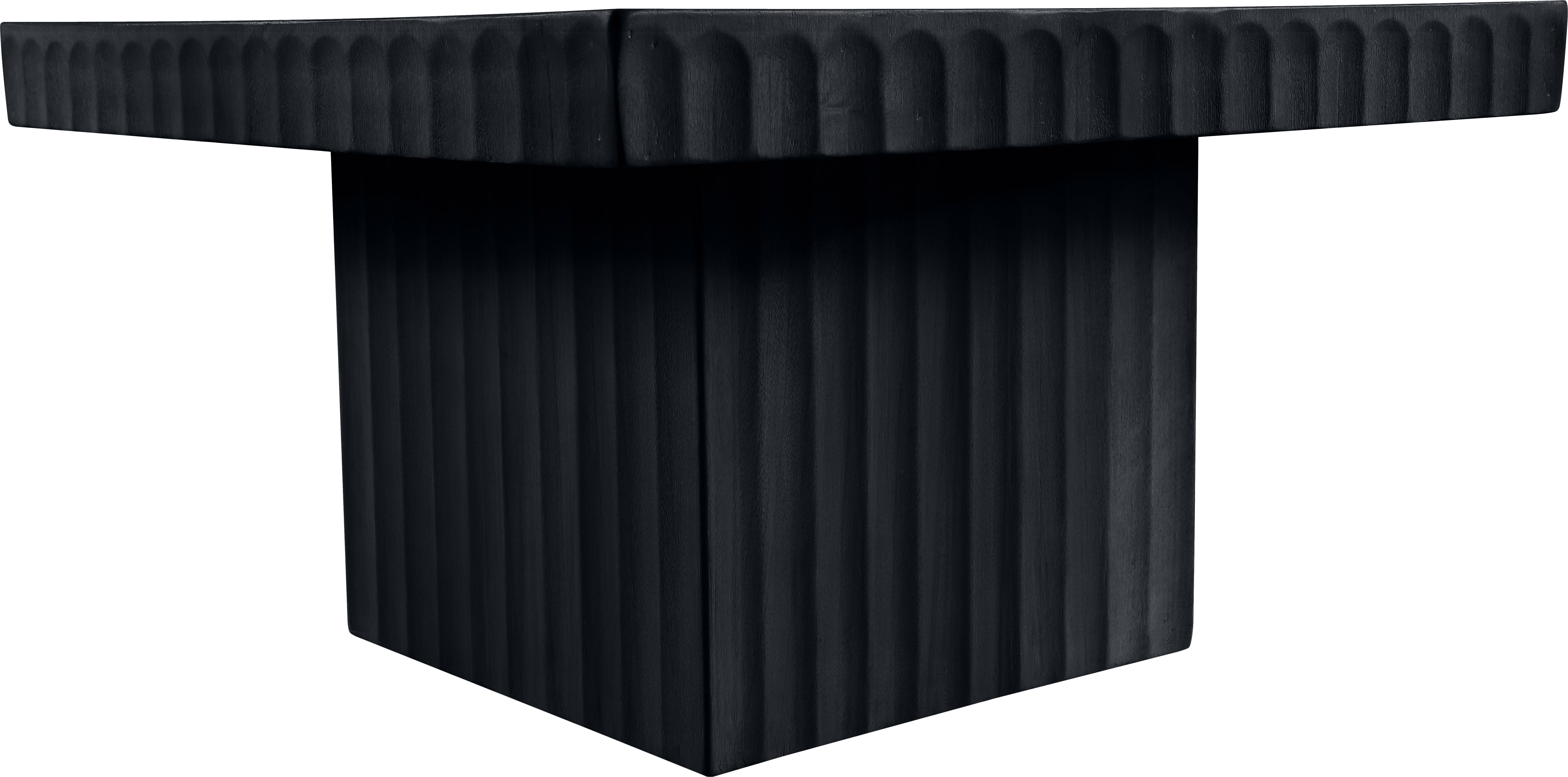 Spencer - 12" Oak Veneer Coffee Table - Black