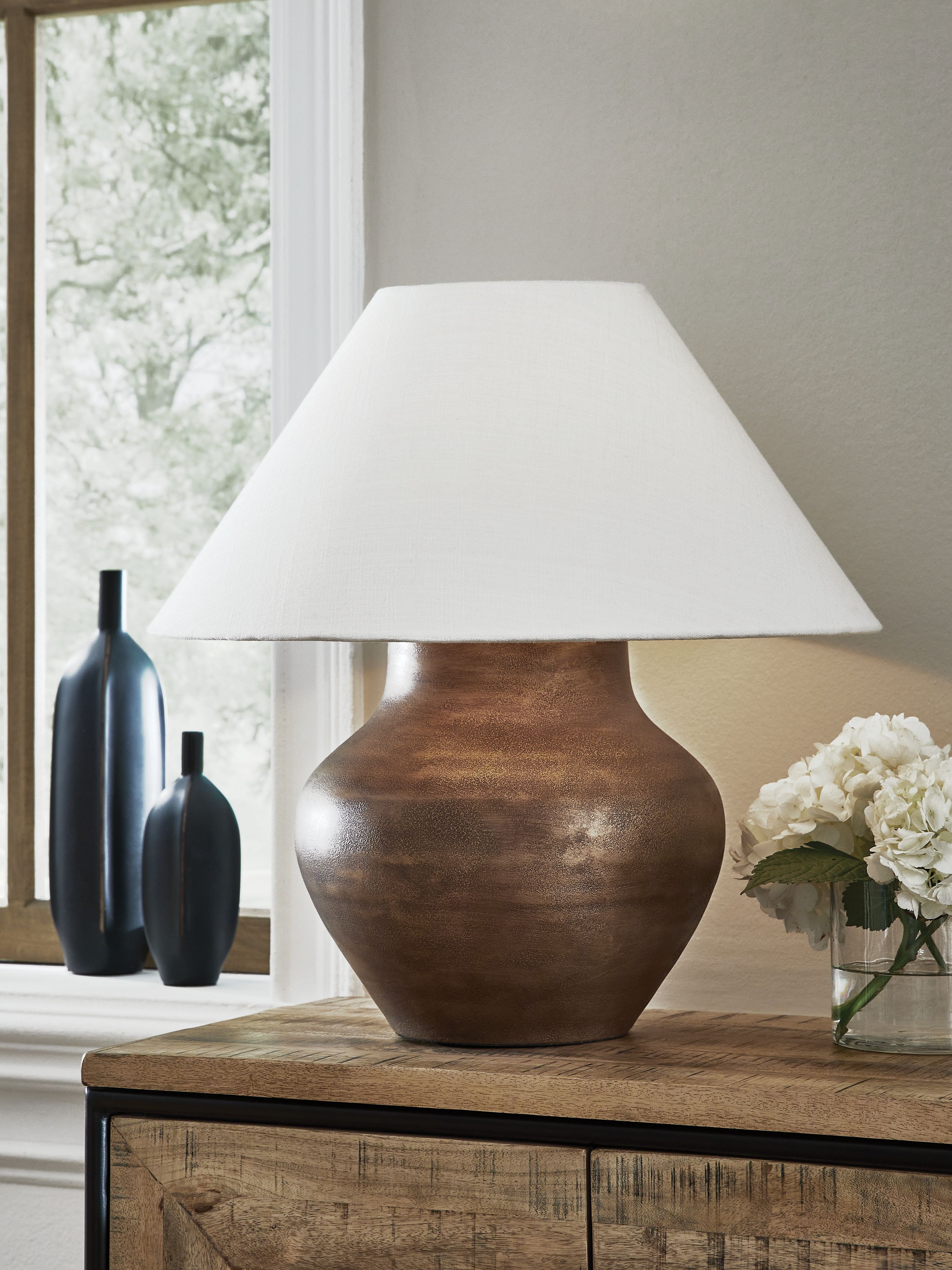 Ashley Furniture Whitham - Metal Table Lamp - Antique Copper Finish - Image 2