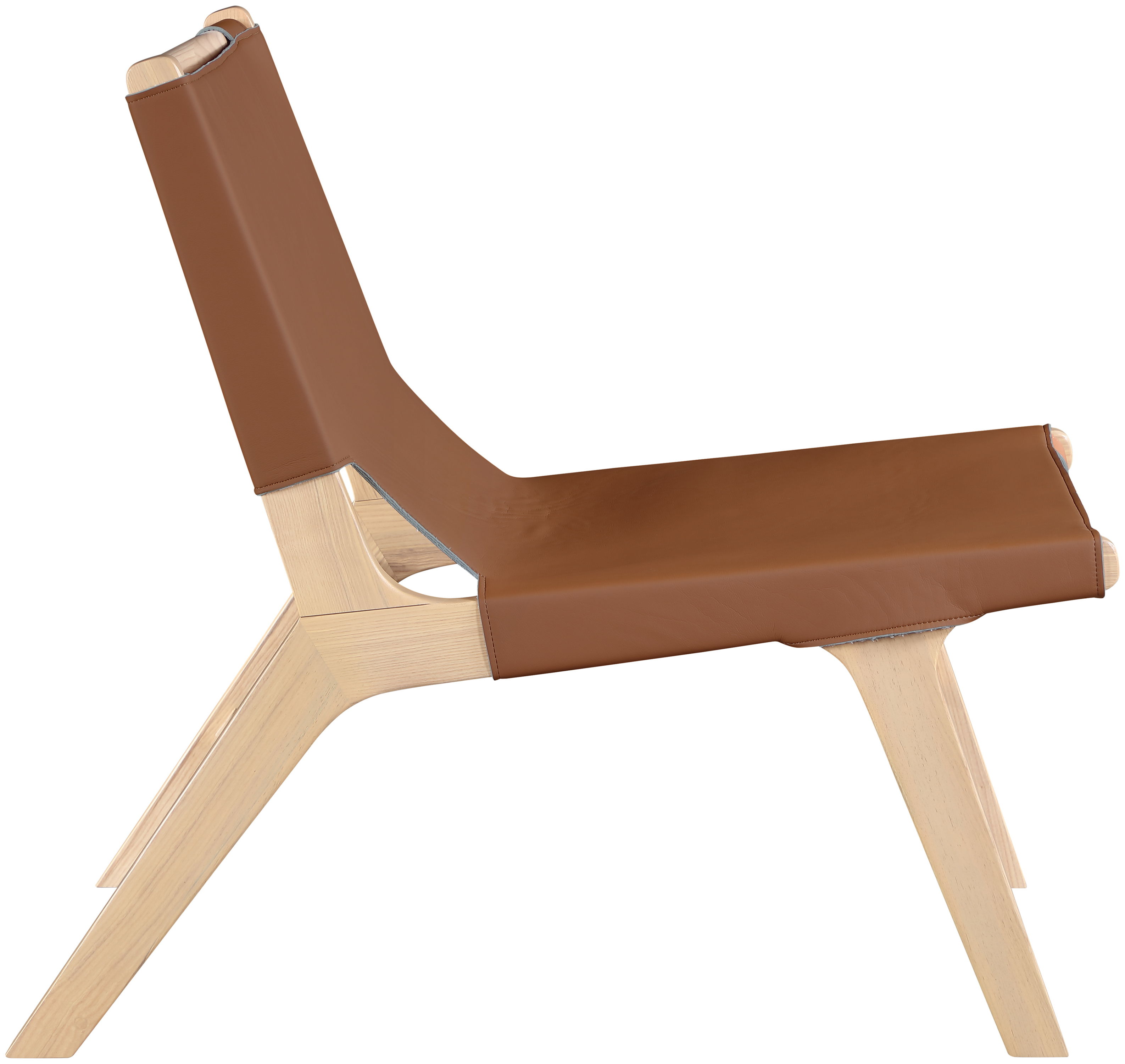 Rawlins - Vegan Leather Accent Chair - Cognac