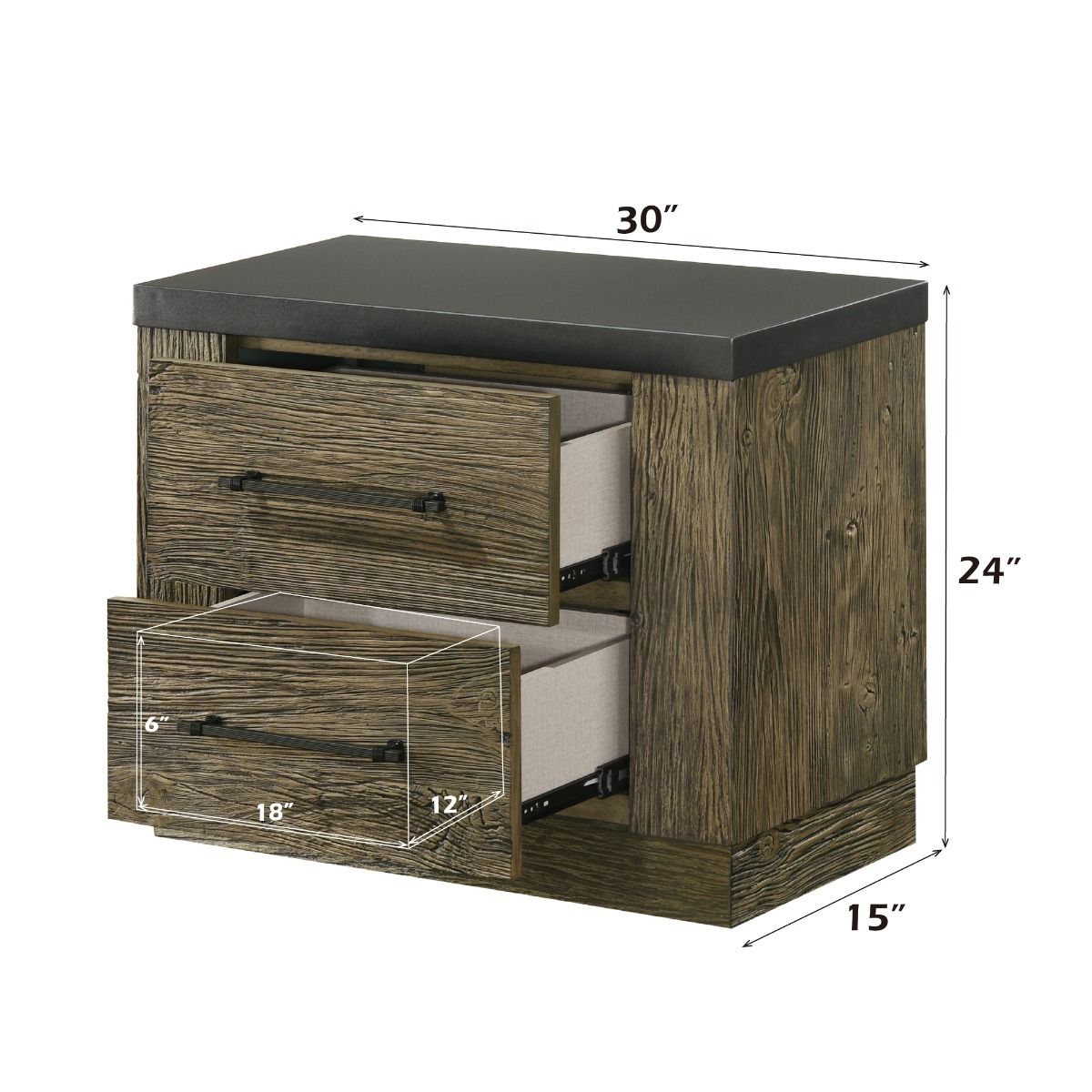 Lance - Nightstand - Tree Bark, light brown, view 8