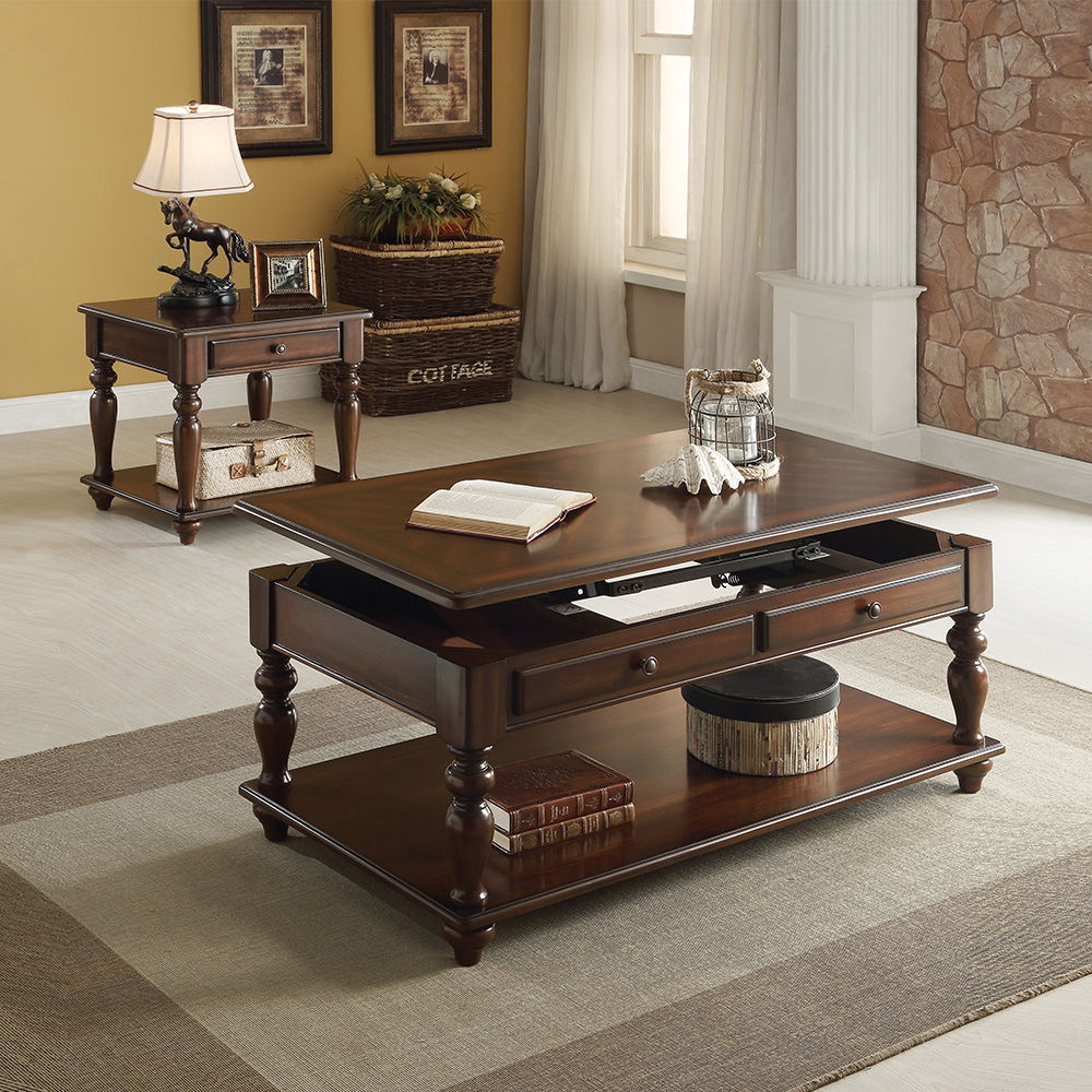 Farrel - End Table - Walnut, dark brown, view 4