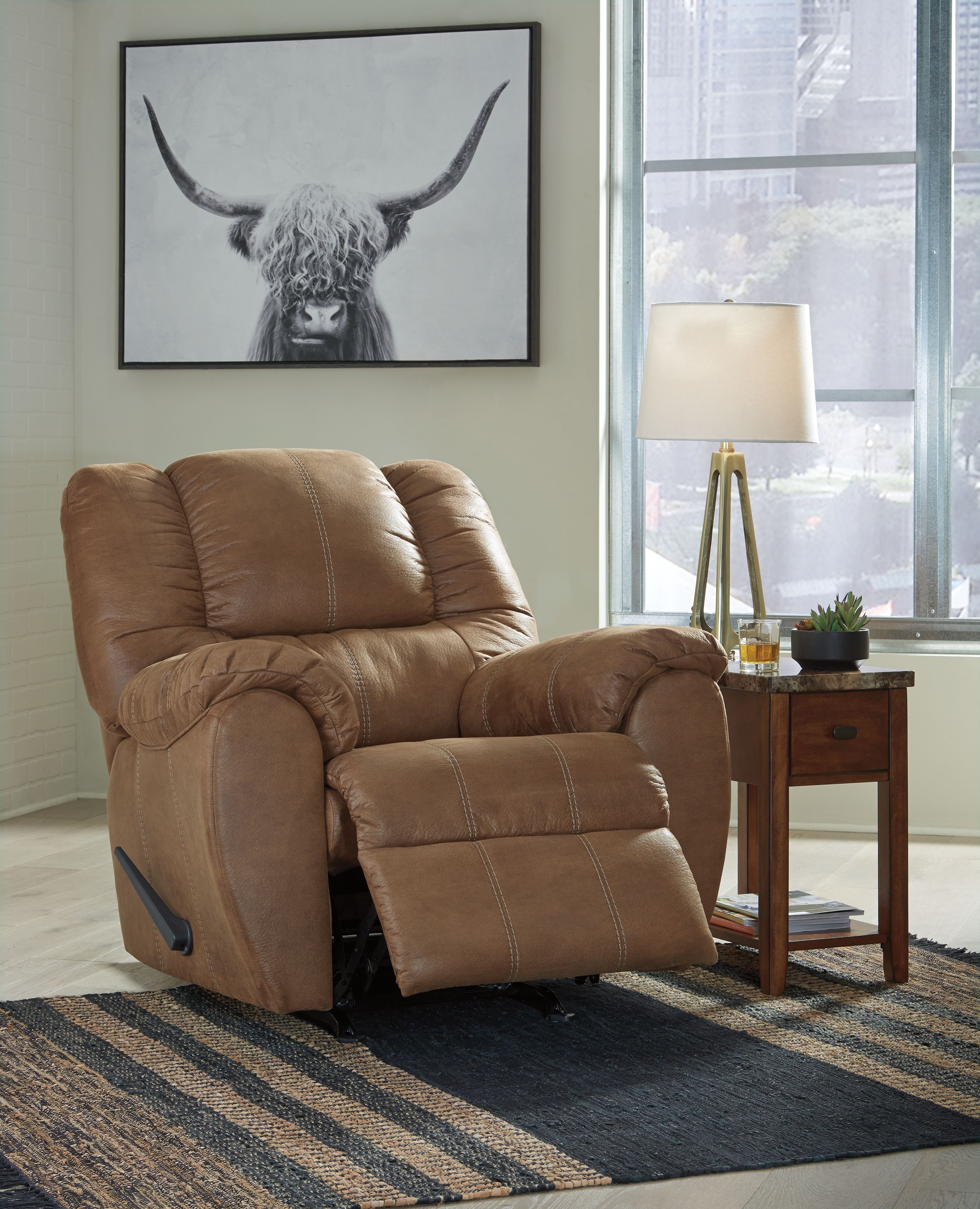 Ashley Furniture McGann - Rocker Recliner - Light Brown - Image 7