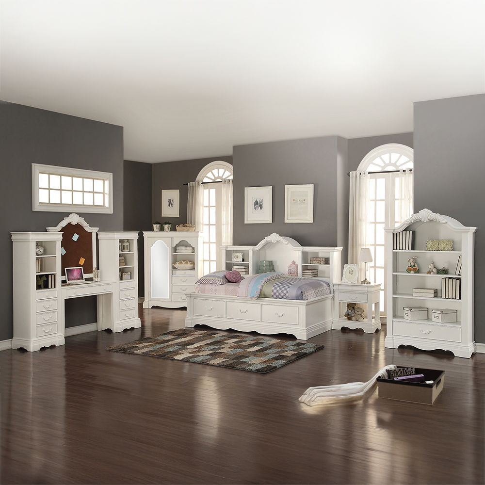 Estrella - Twin Daybed With Storage - White, white, view 3