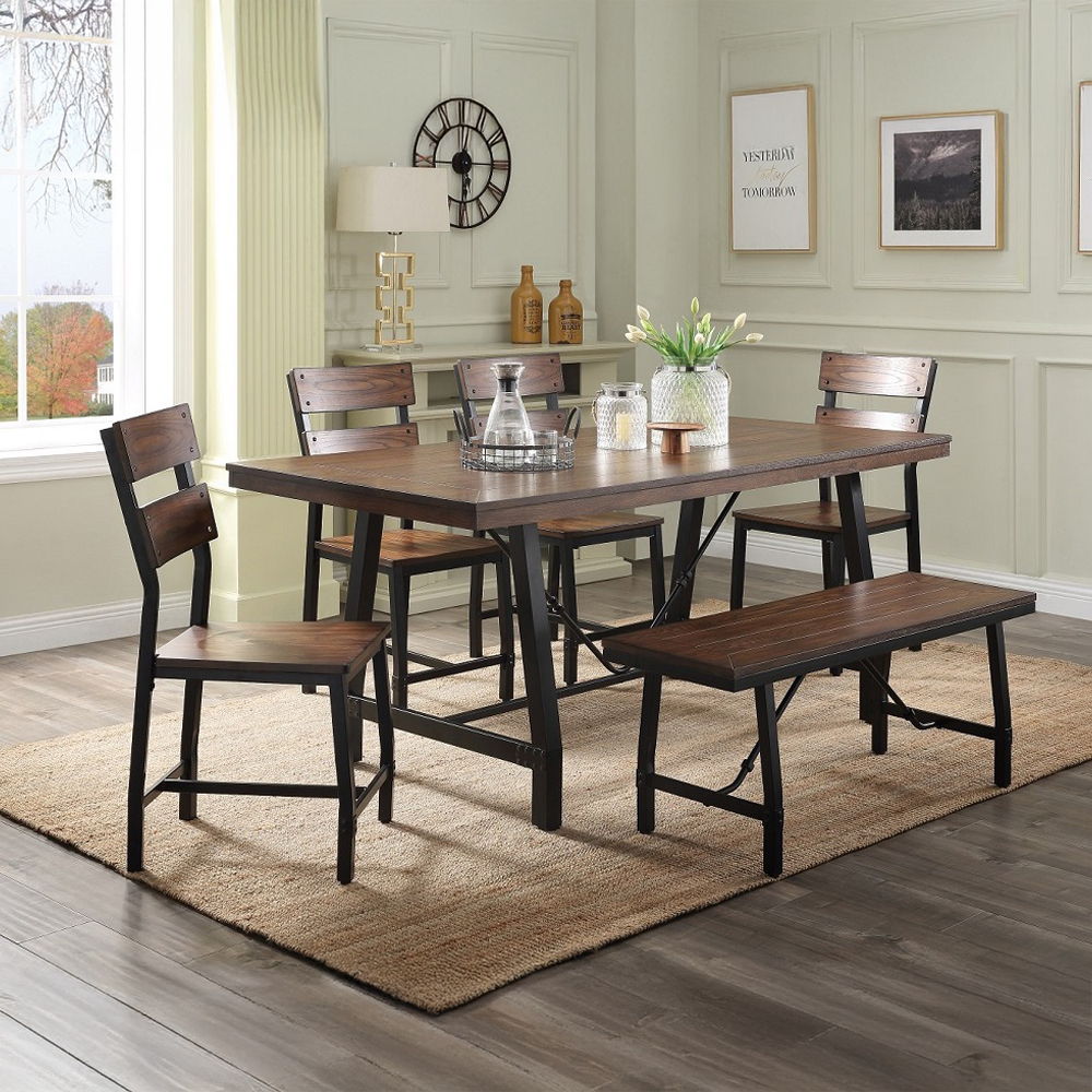 Mariatu - Bench - Oak & Black, black, view 5
