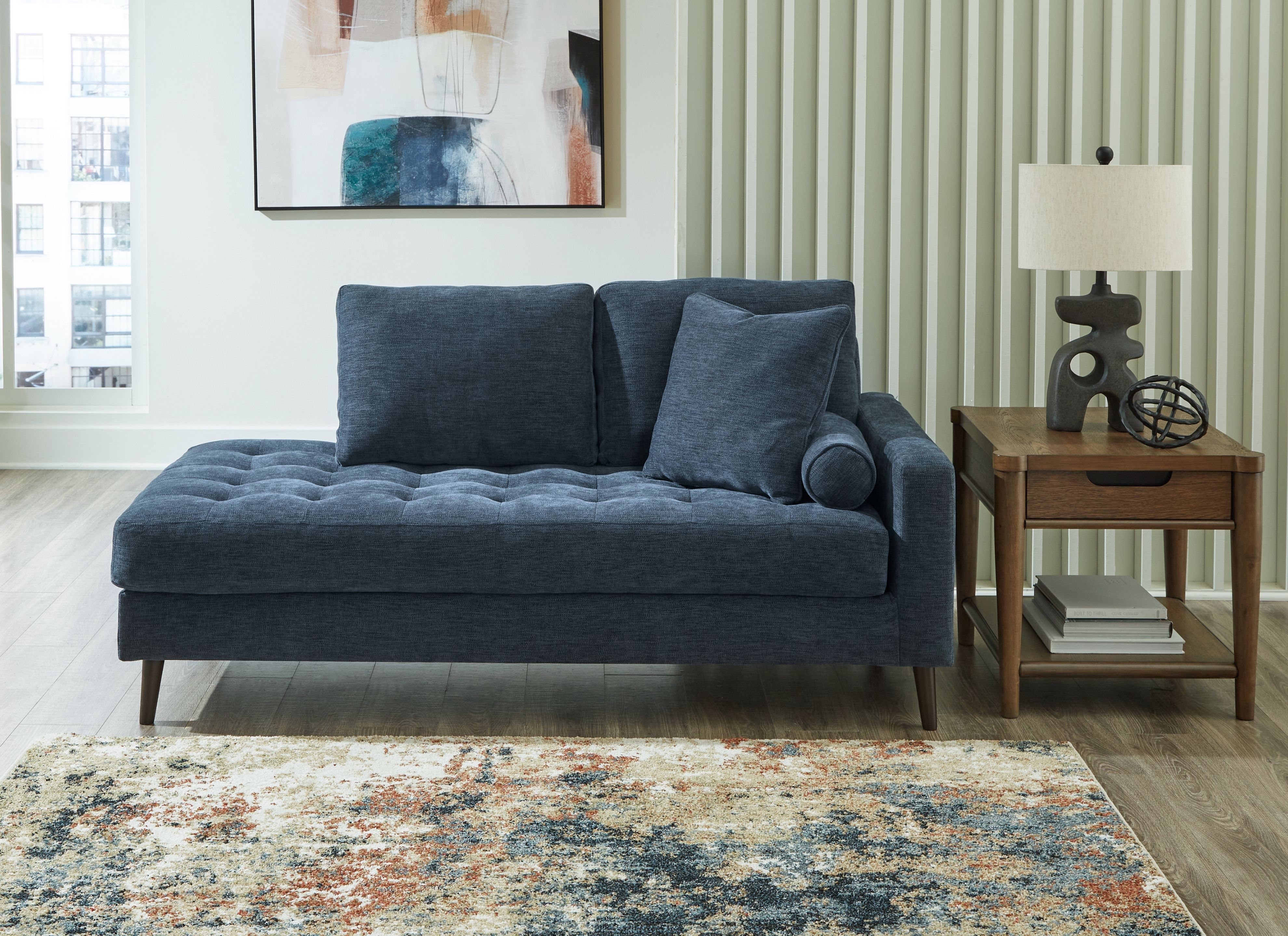 Ashley Furniture Bixler - Raf Corner Chaise - Navy - Image 2