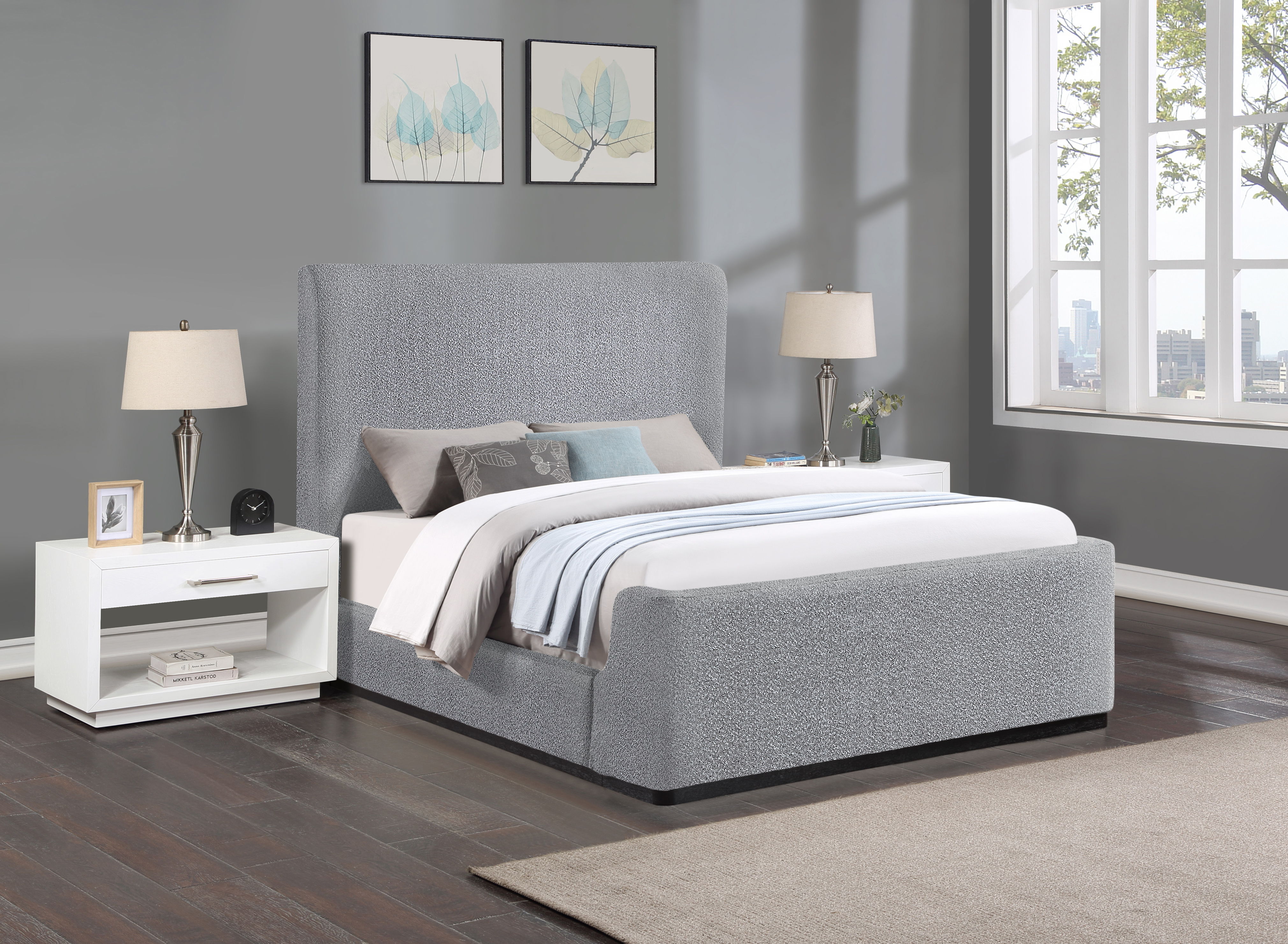 Oliver - Queen Bed - Gray