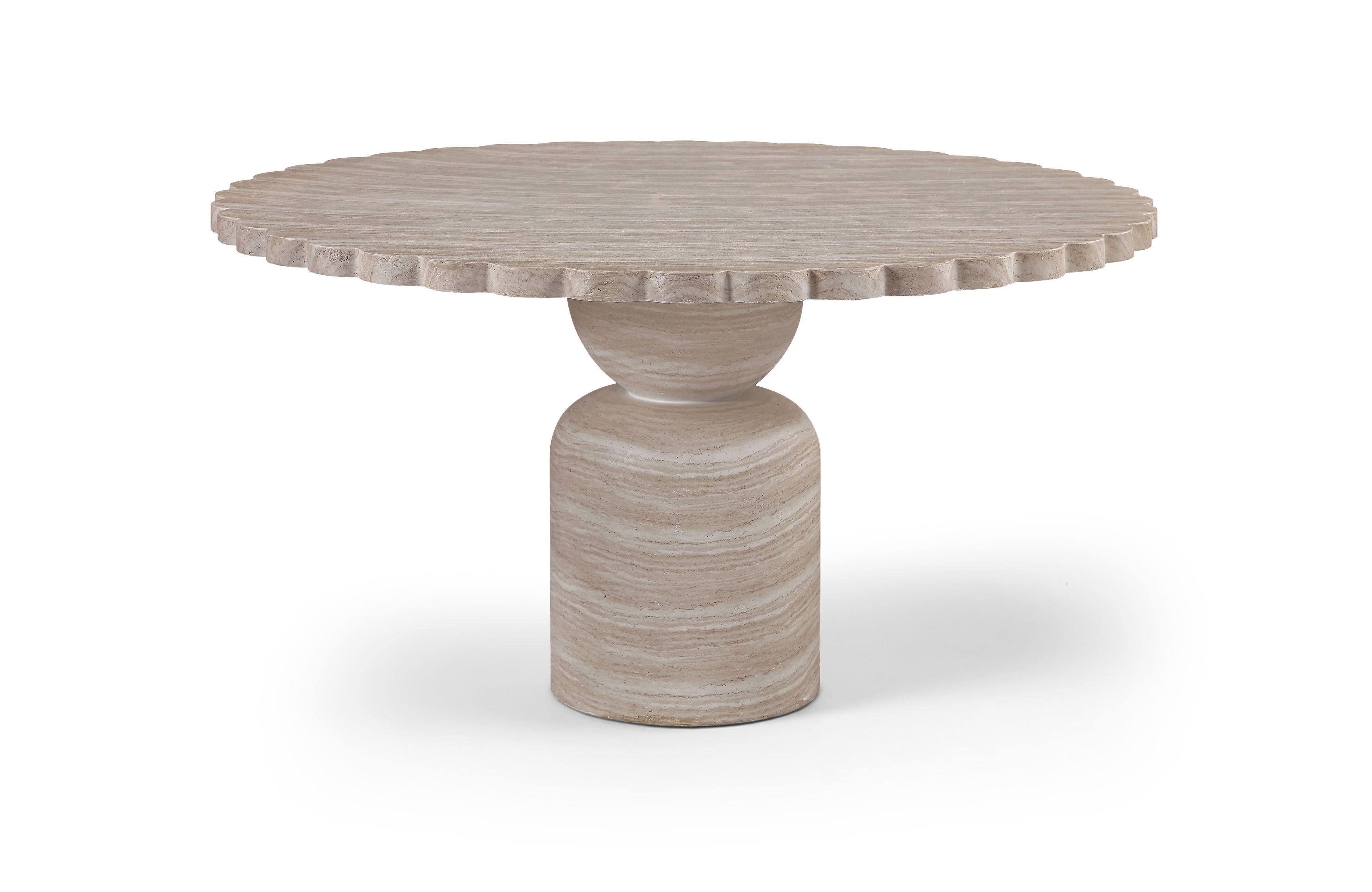 Petalia - 54'' Indoor/Outdoor Dining Table - Travertine