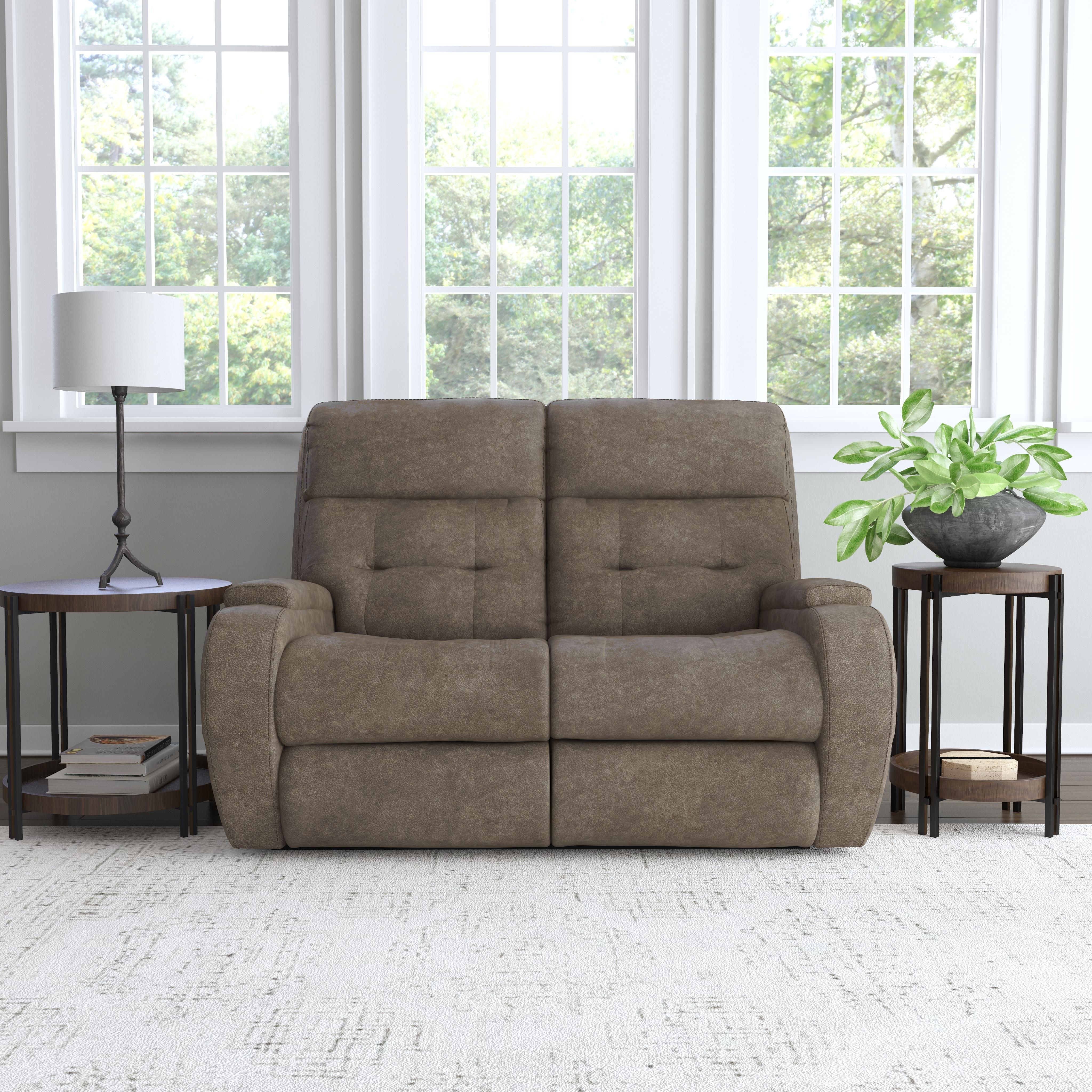 Strait - Leather Power Reclining Loveseat With Power Headrests, white