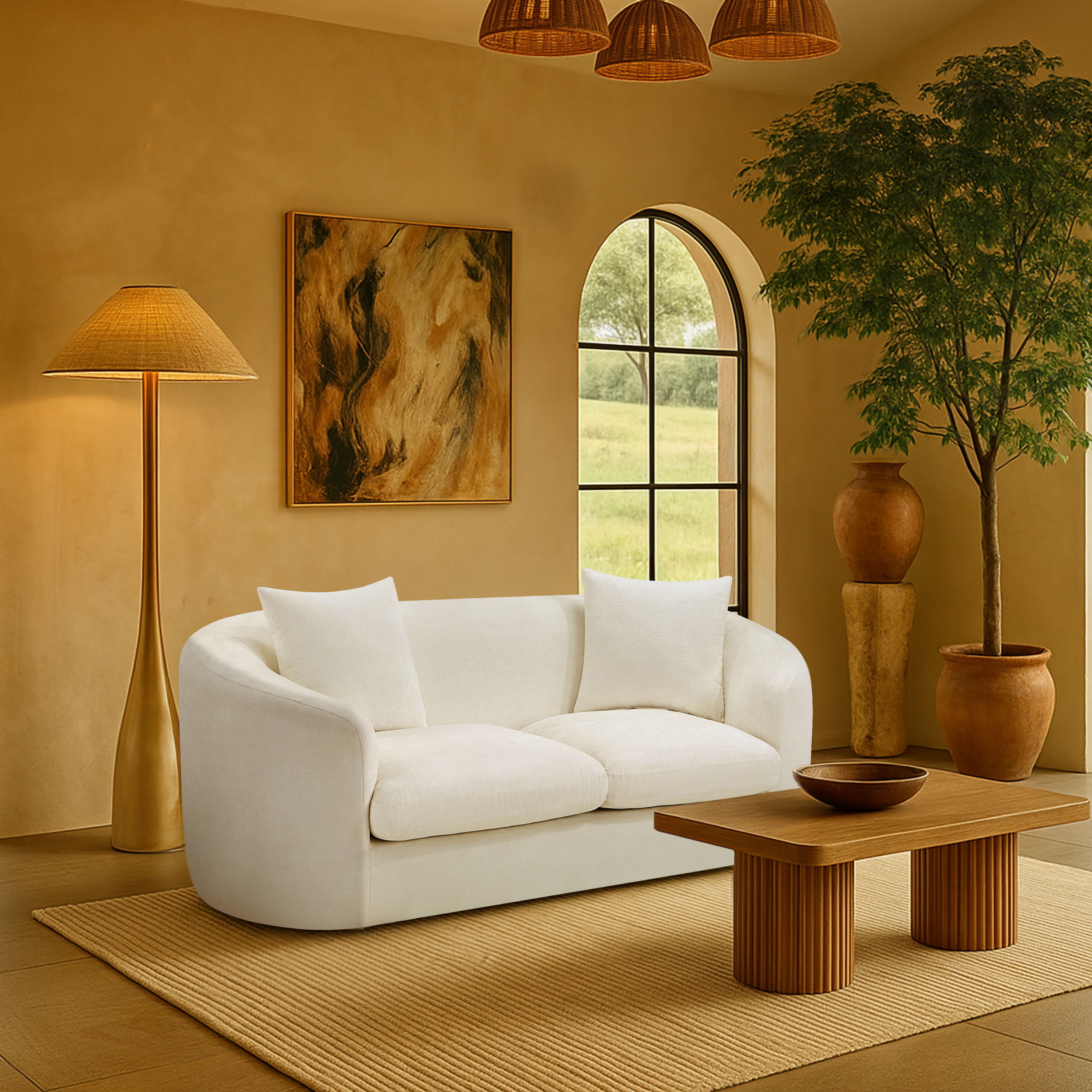Penelope - Loveseat - Cream
