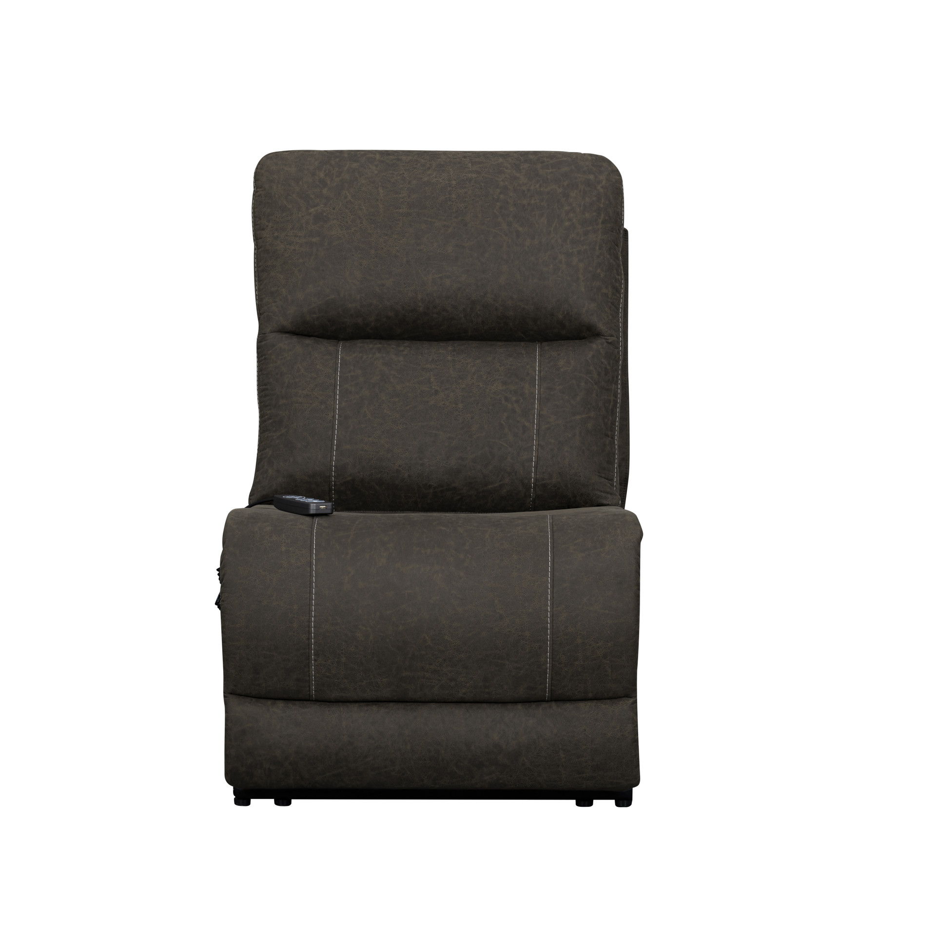 Gaia - Armless Recliner With Power Headrest, Footrest, Massage, Heat - Sable