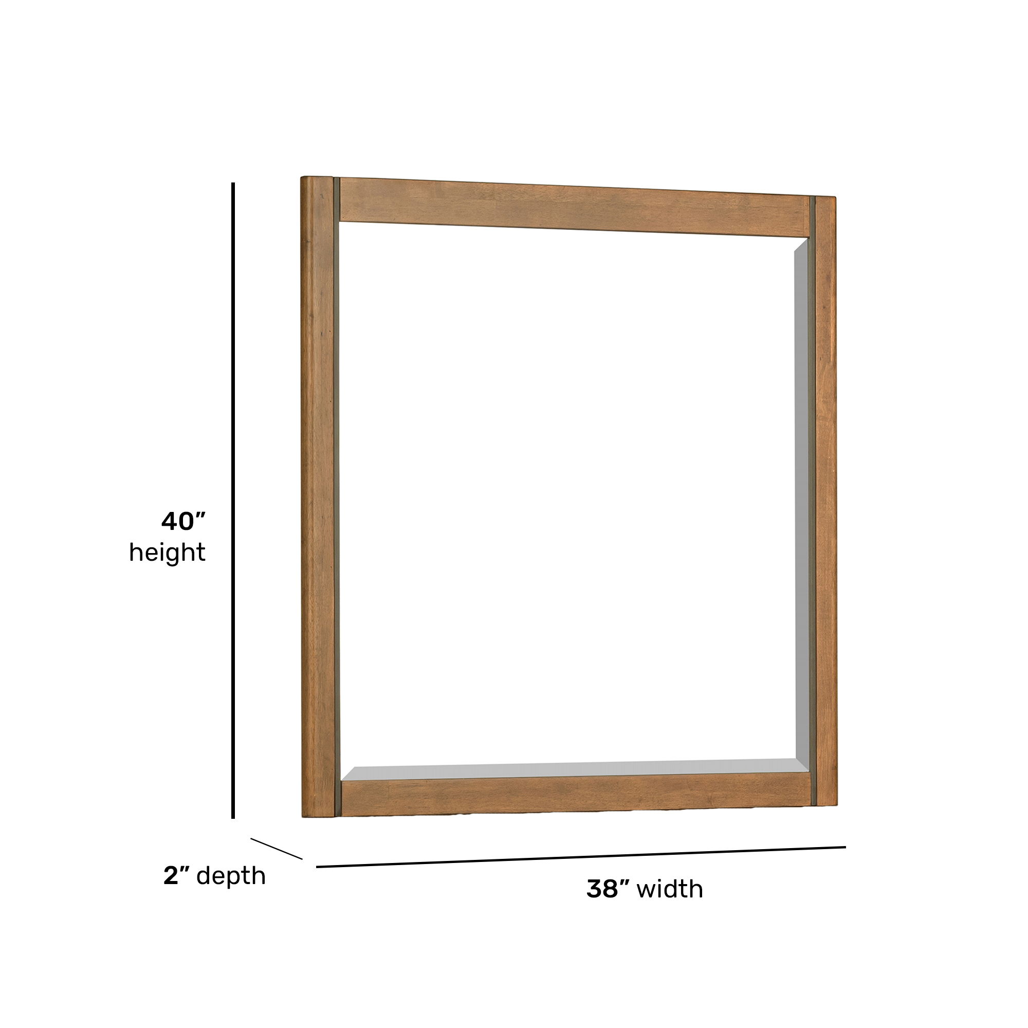Lincoln - Mirror - Warm Walnut, light brown, view 7