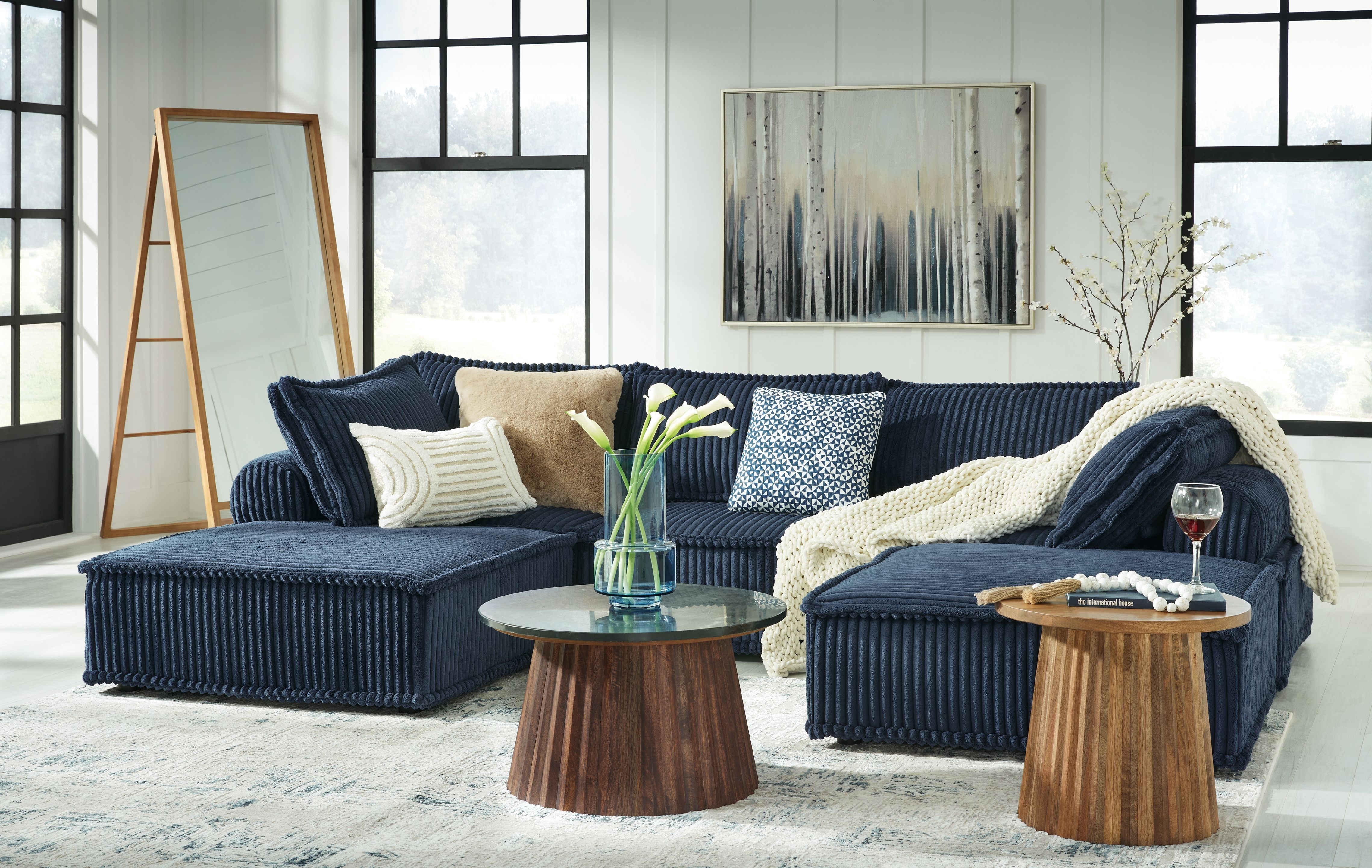 Ashley Furniture Bales - 5-Piece Modular Seating - Navy - Image 5