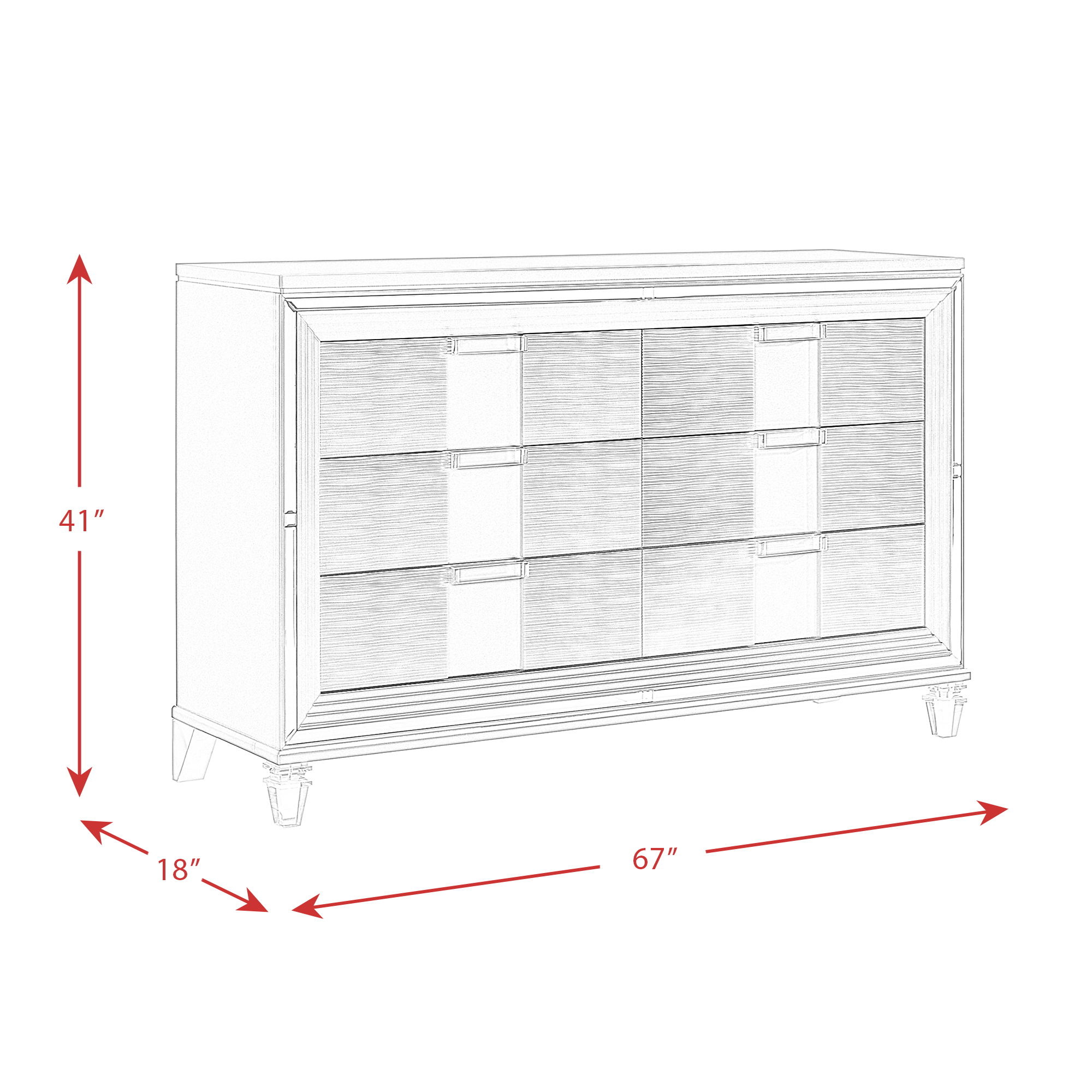 Twenty Nine - 6-Drawer Dresser - Dark Brown