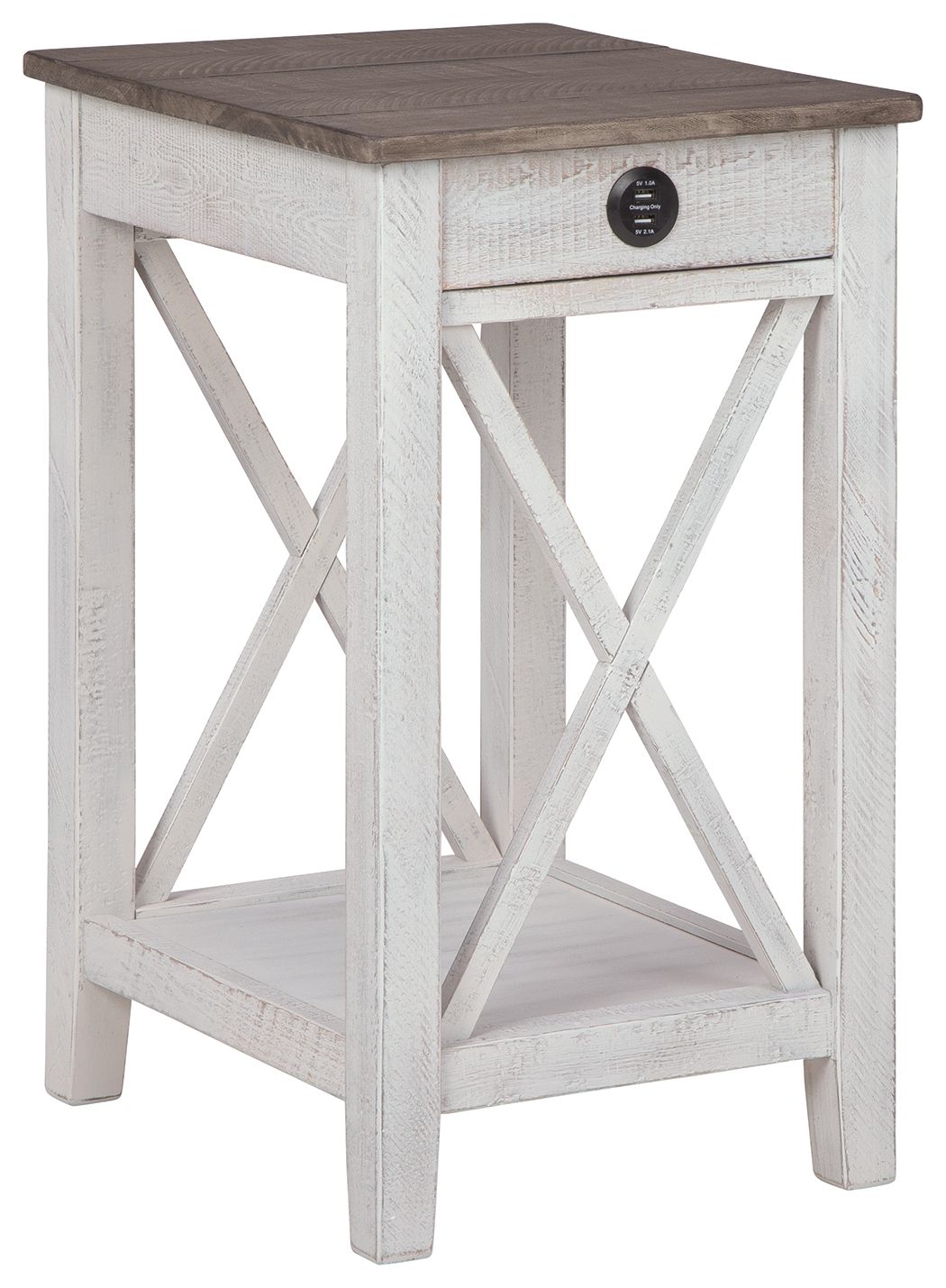Ashley Furniture Adalane - Accent Table - White / Gray - Image 5