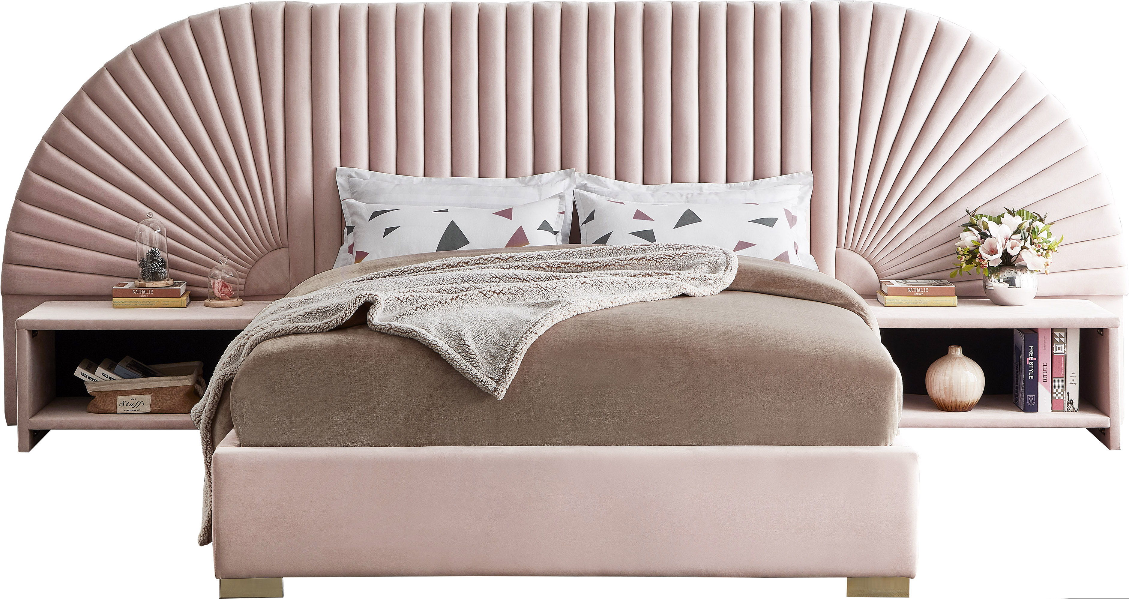 Cleo - King Bed - Pink