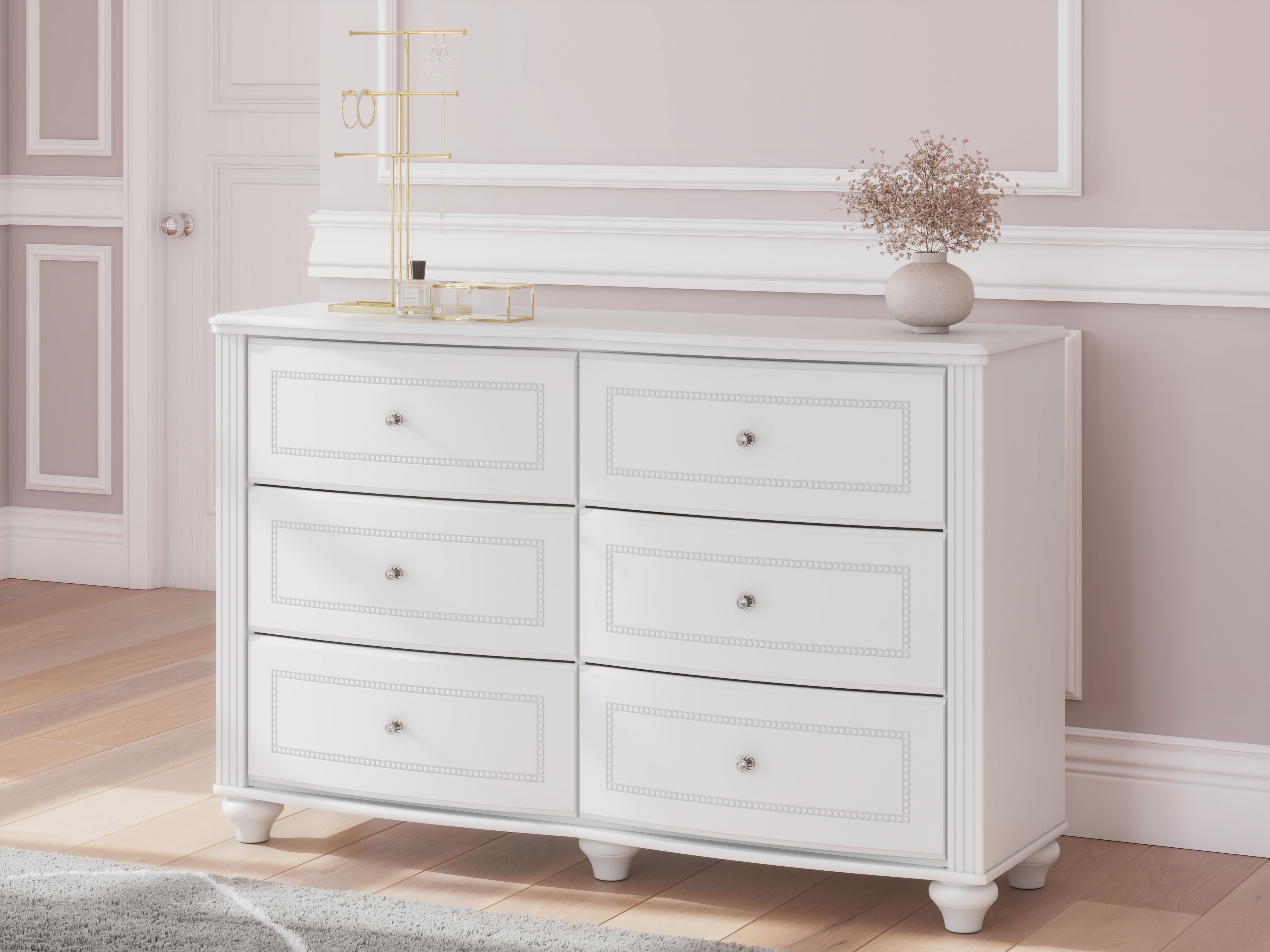 Kozlani - Six Drawer Dresser - White