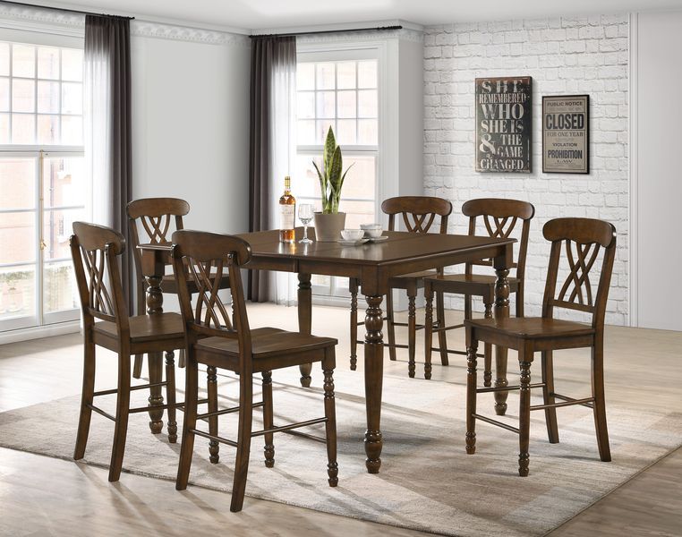 Dylan - Counter Height Chair (Set of 2) - Walnut, dark brown