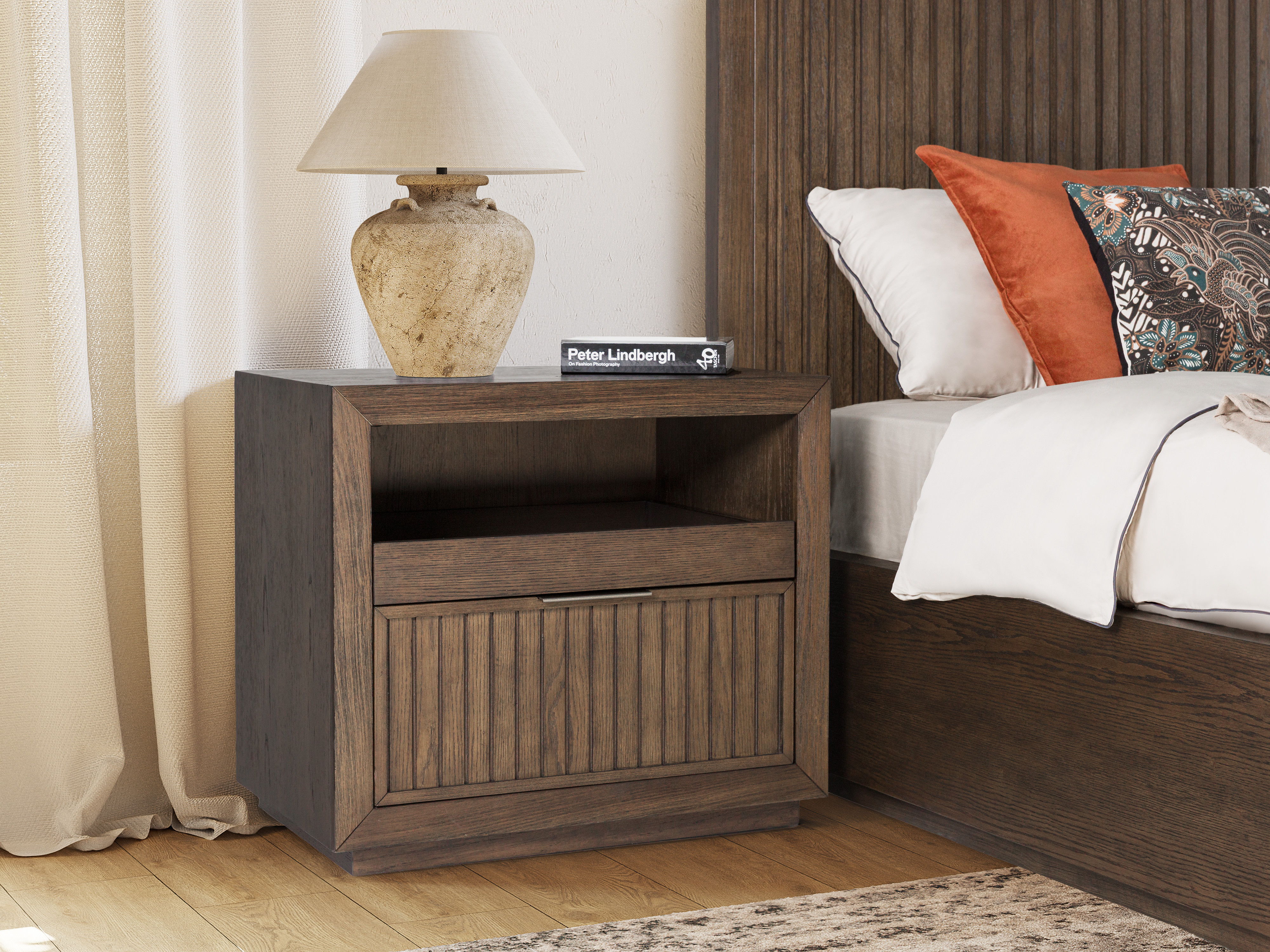 Athens - Open Nightstand - Dark Brown, dark brown, view 6