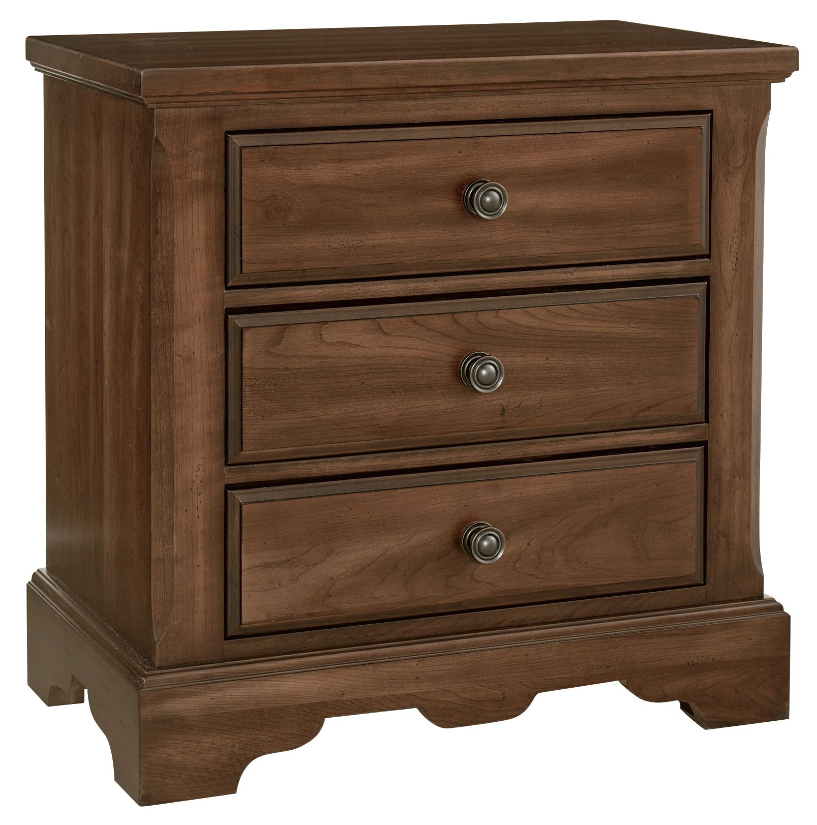 Vaughan-Bassett Heritage - 3-Drawers Nightstand - Amish Cherry