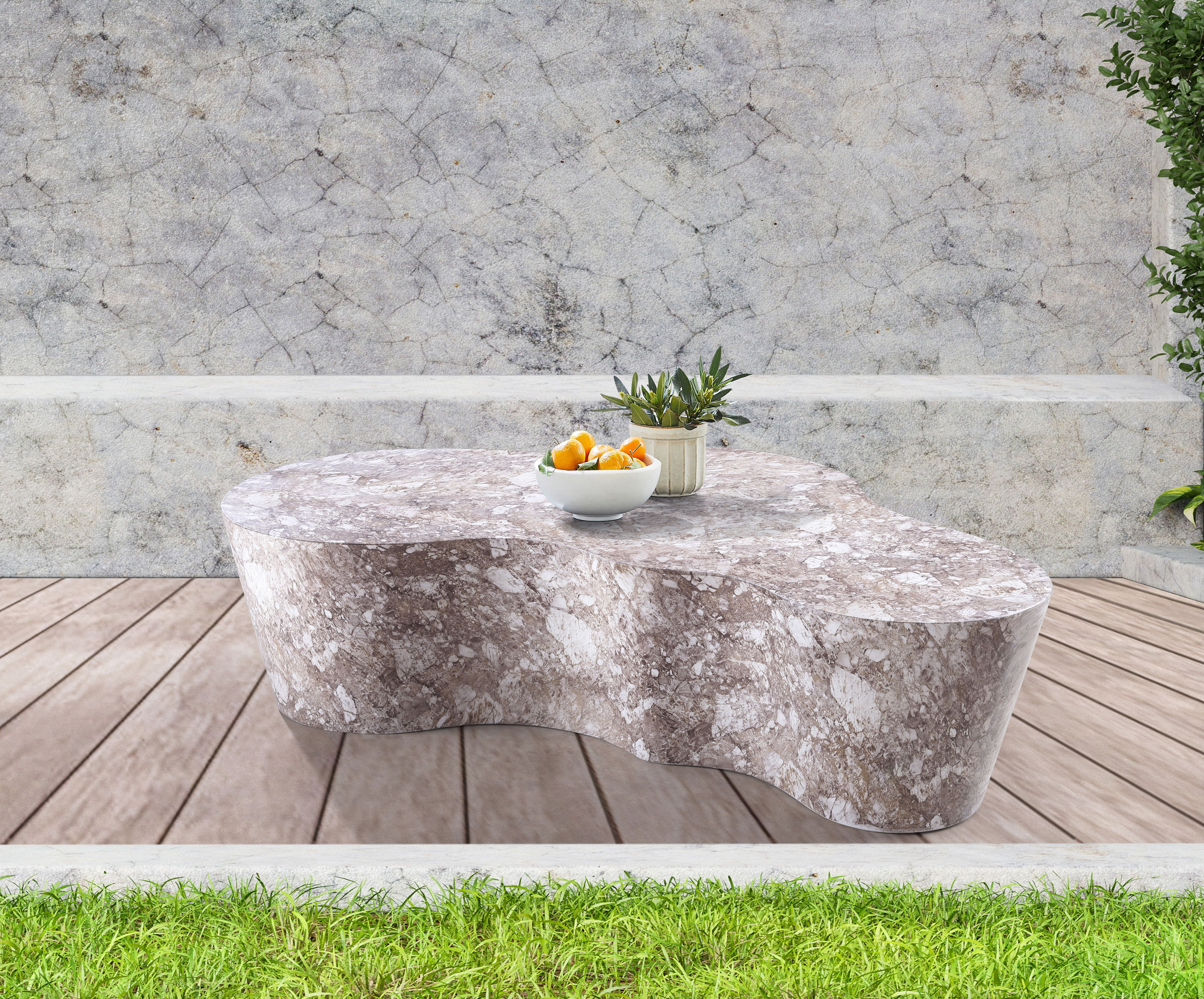Monza - Concrete Coffee Table - Brown