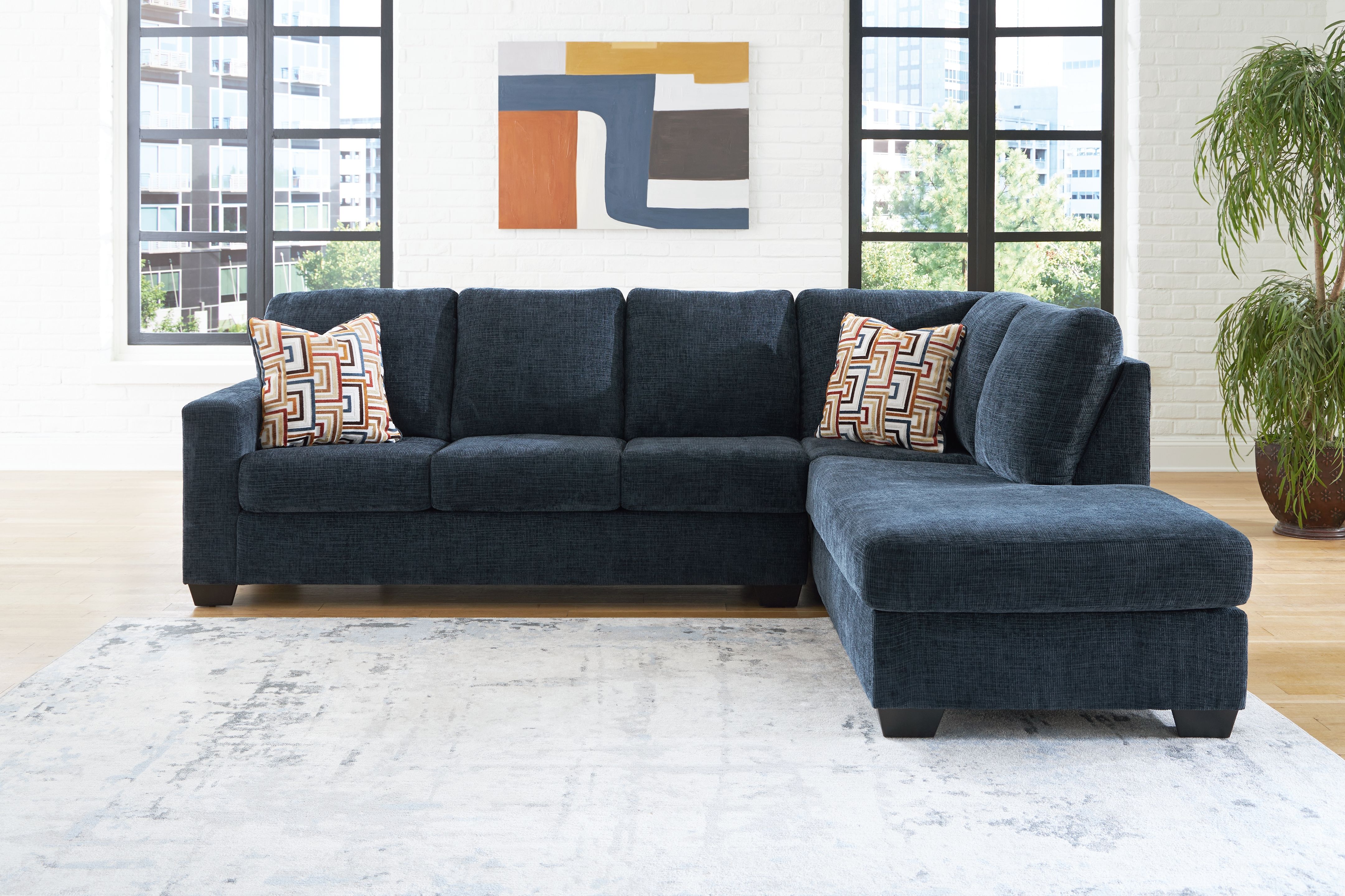 Ashley Furniture Aviemore - 2-Piece Sectional With Raf Corner Chaise - Ink - Image 6