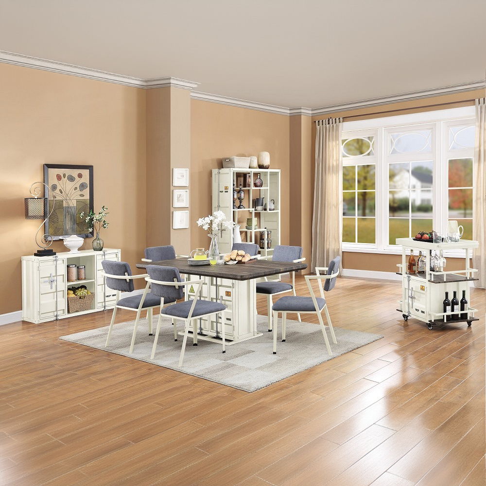 Cargo - Dining Table - Antique Walnut & White, white, view 5