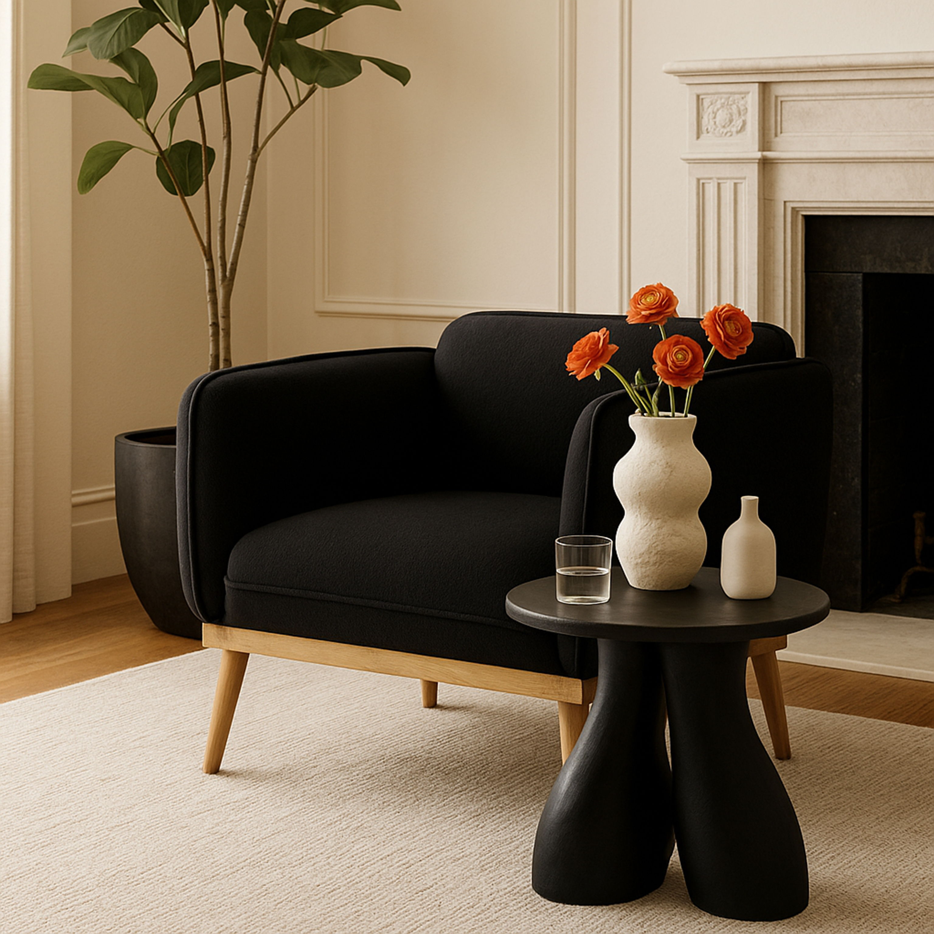 Talence - Aluminum End Table - Black