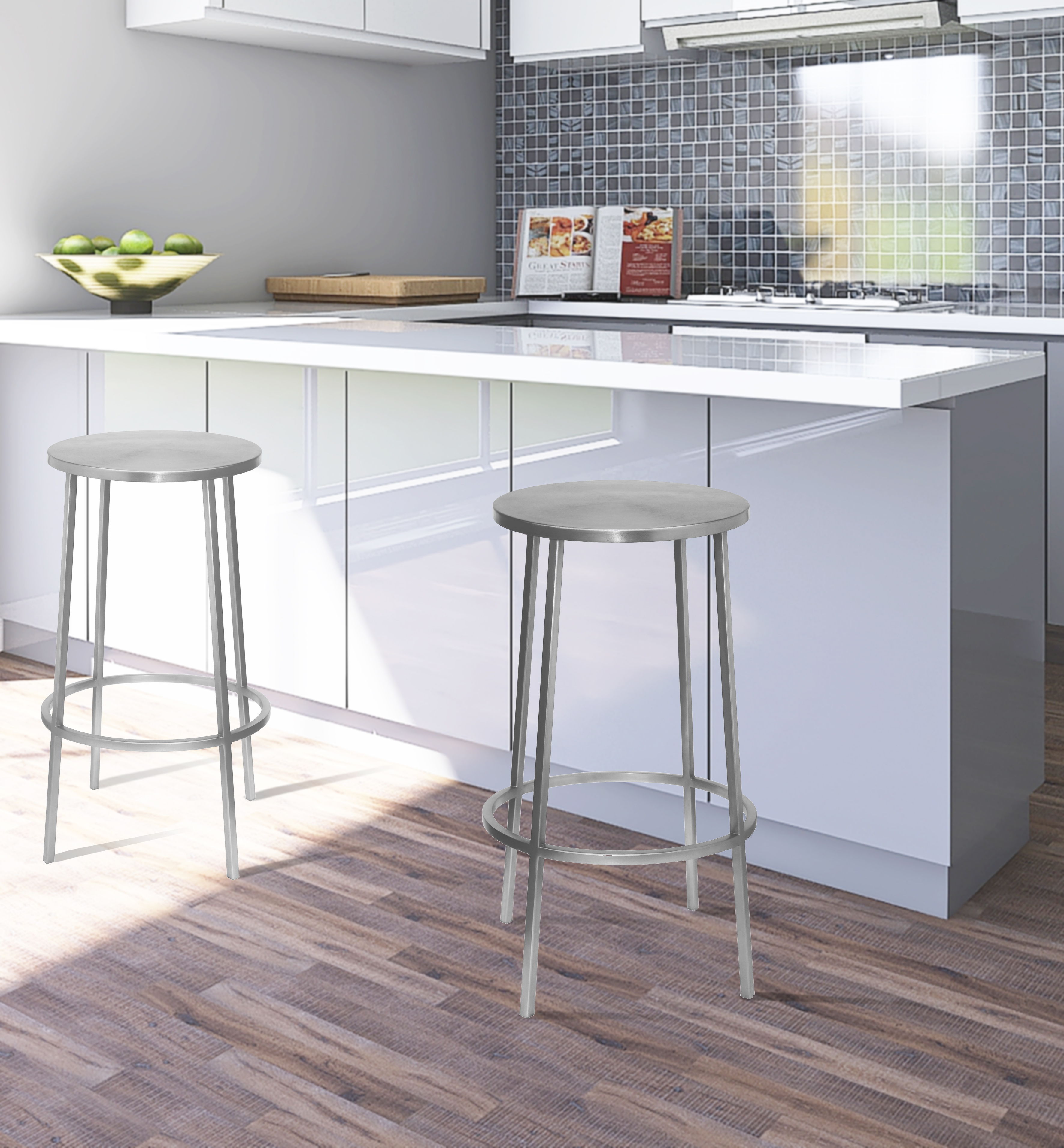 Tyson - Counter Stool - Silver