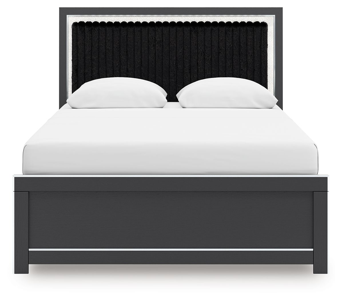 Ashley Furniture Zuraleus - Queen Upholstered Panel Bed - Black - Image 5