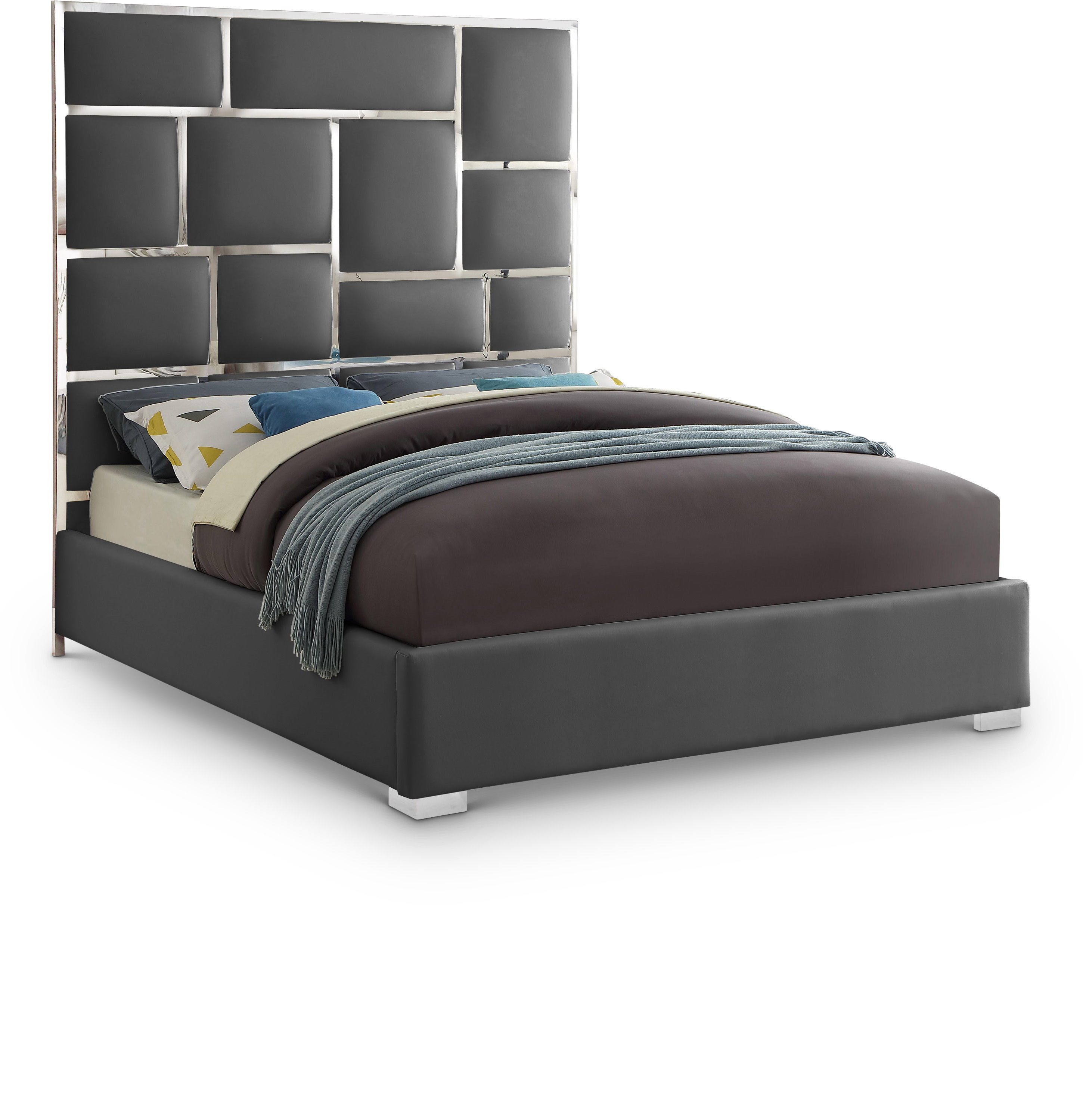 Milan - Queen Bed - Gray