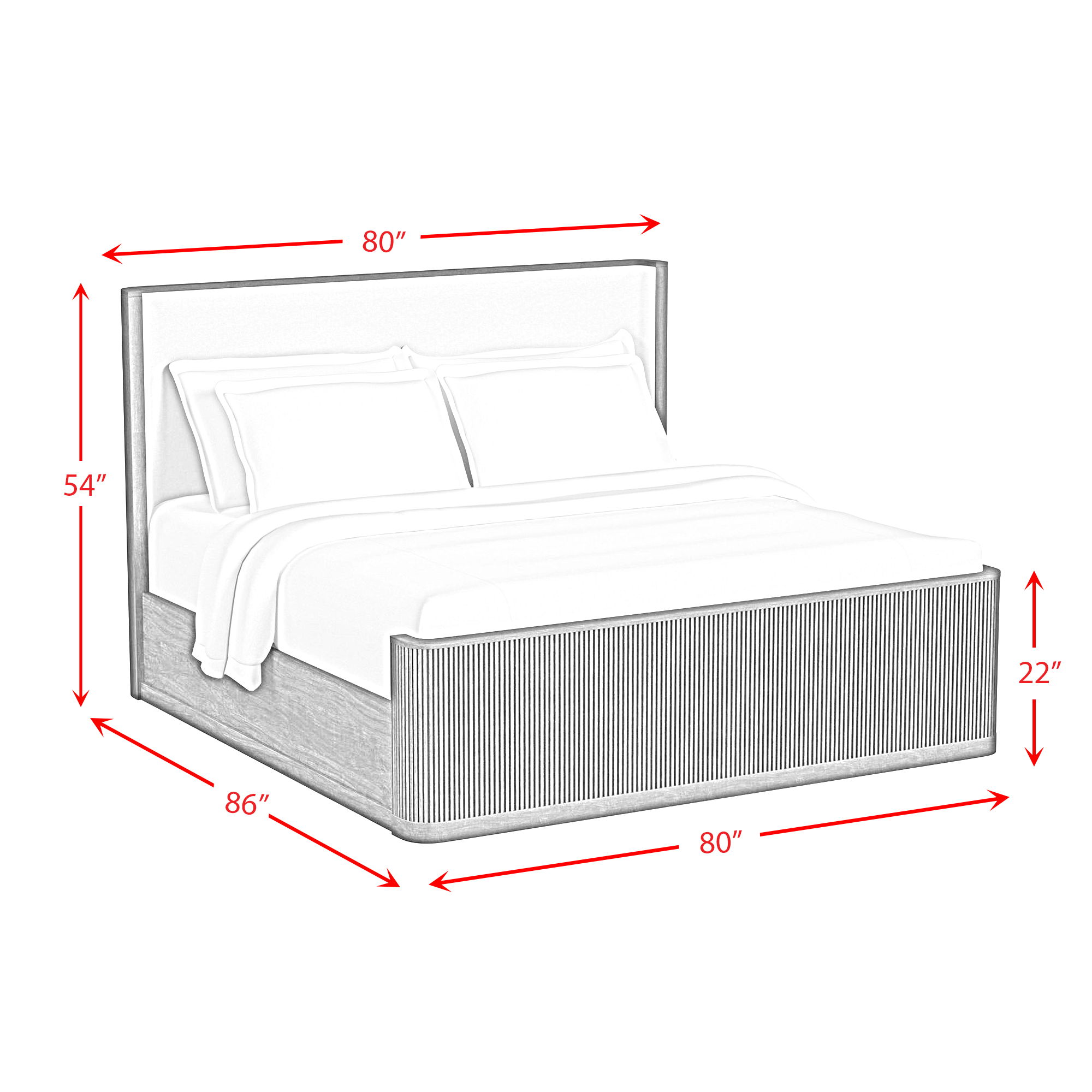 Sylvie - King Upholstered 3 Piece Bedroom Set With 2 Nightstands - Natural