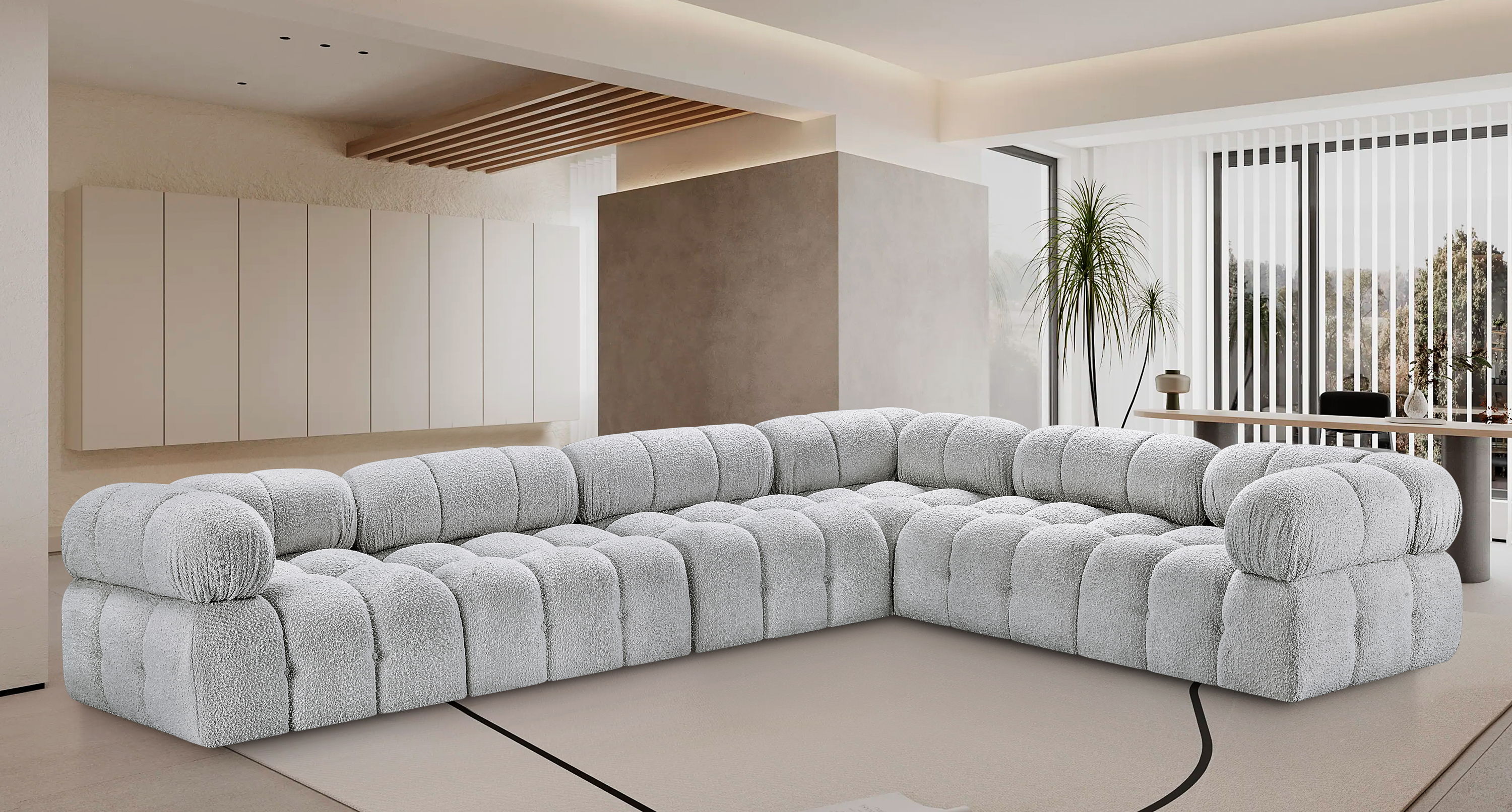 Ames - 6 Piece Modular Corner Sectional - Gray