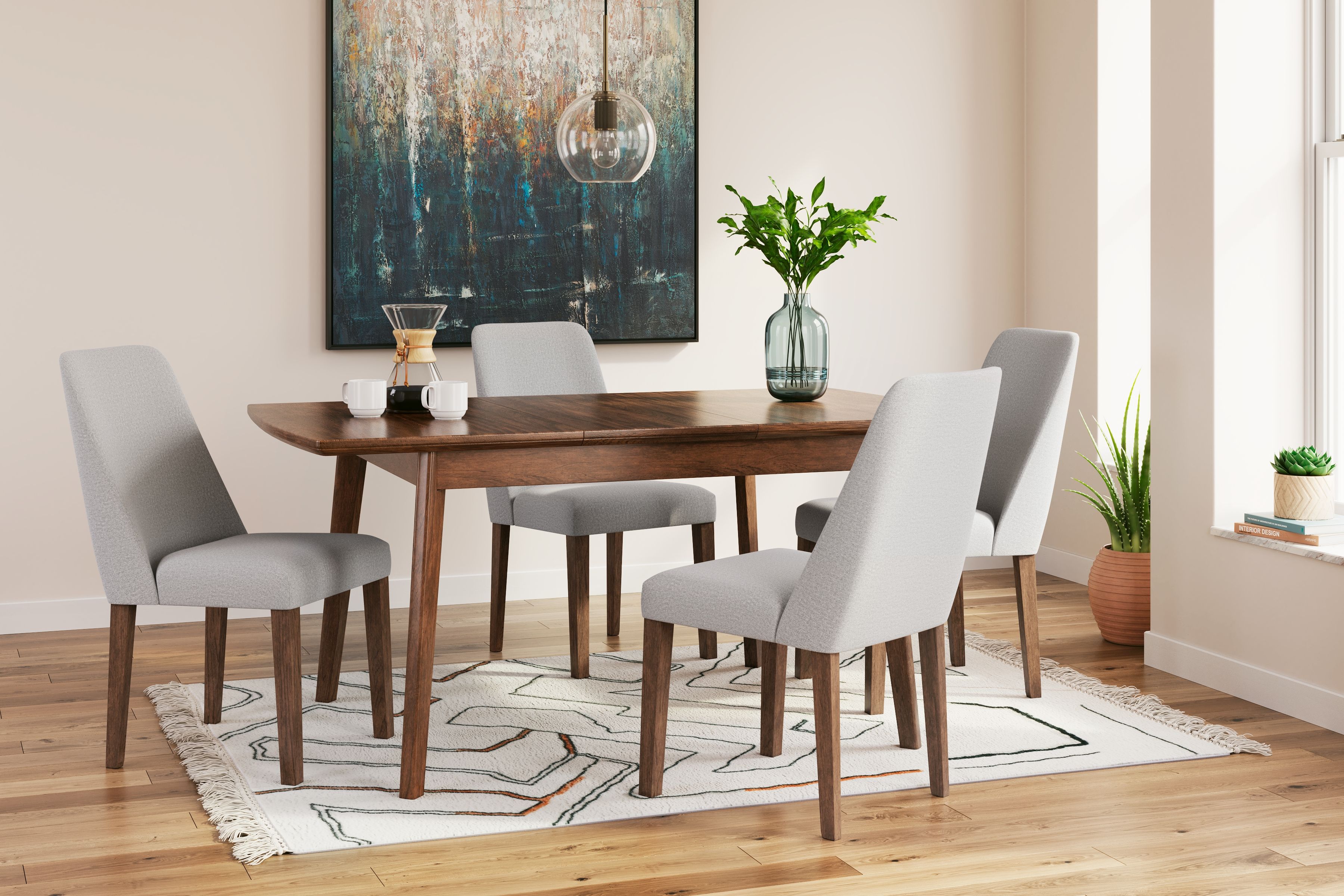 5 Pc · Butterfly Extension Table, 4 Side Chairs