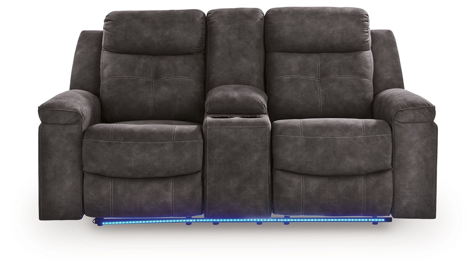 Ashley Furniture Brysonview - 3 Pc. - Reclining Sofa, Reclining Loveseat With Console, Recliner - Charcoal - Image 11