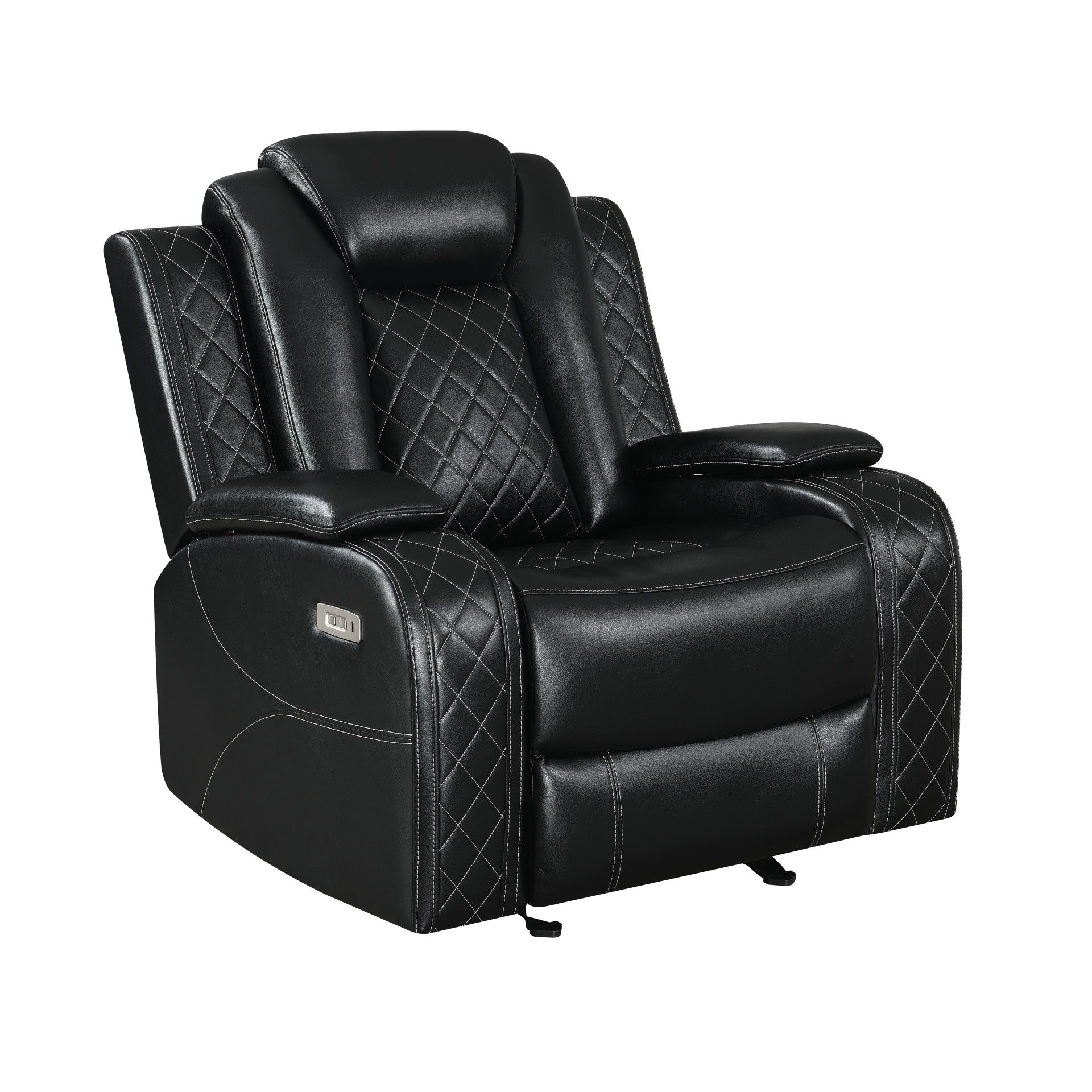 Glider Recliner With Power Headrest & Footrest