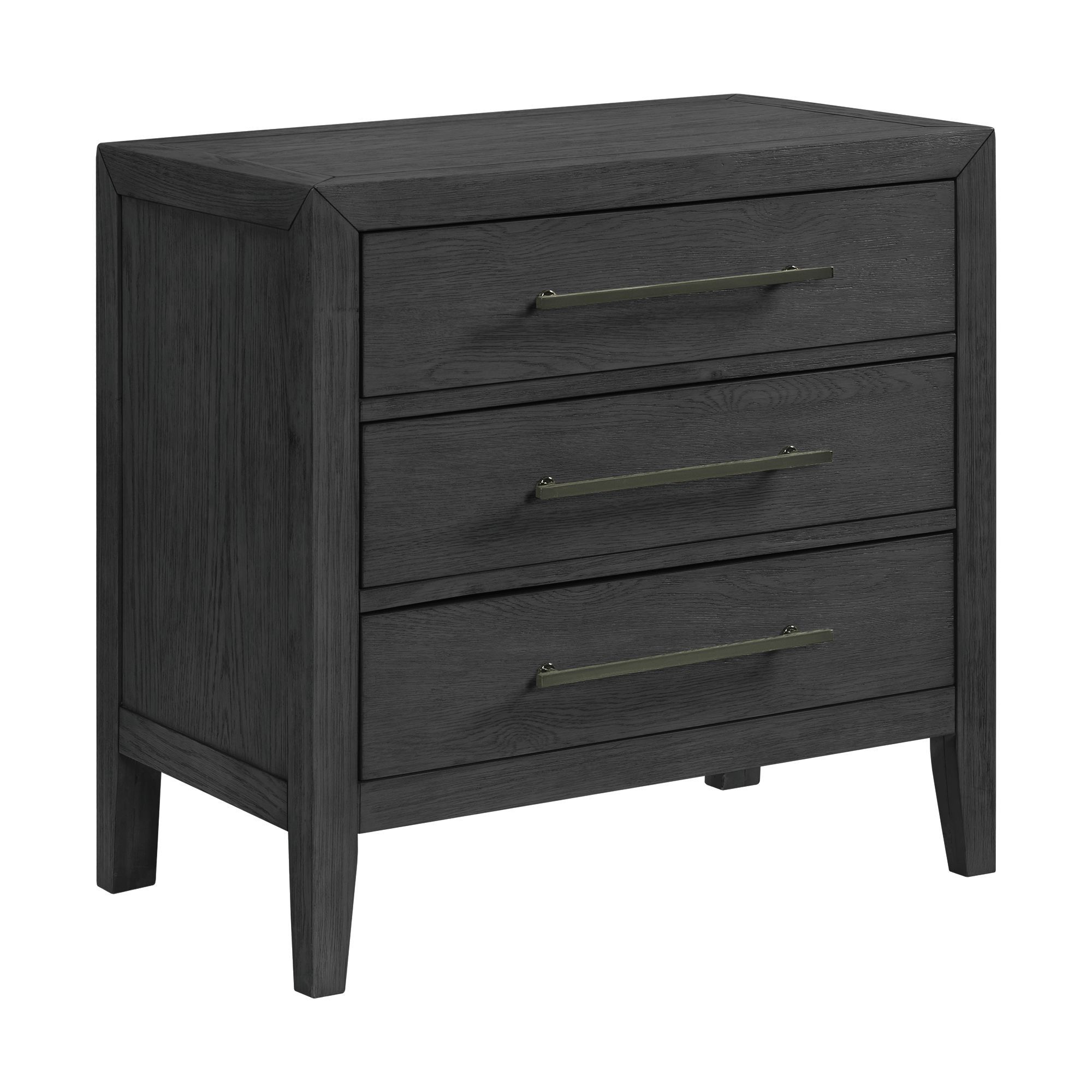 Versailles Contemporary - 3-Drawer Nightstand - Black