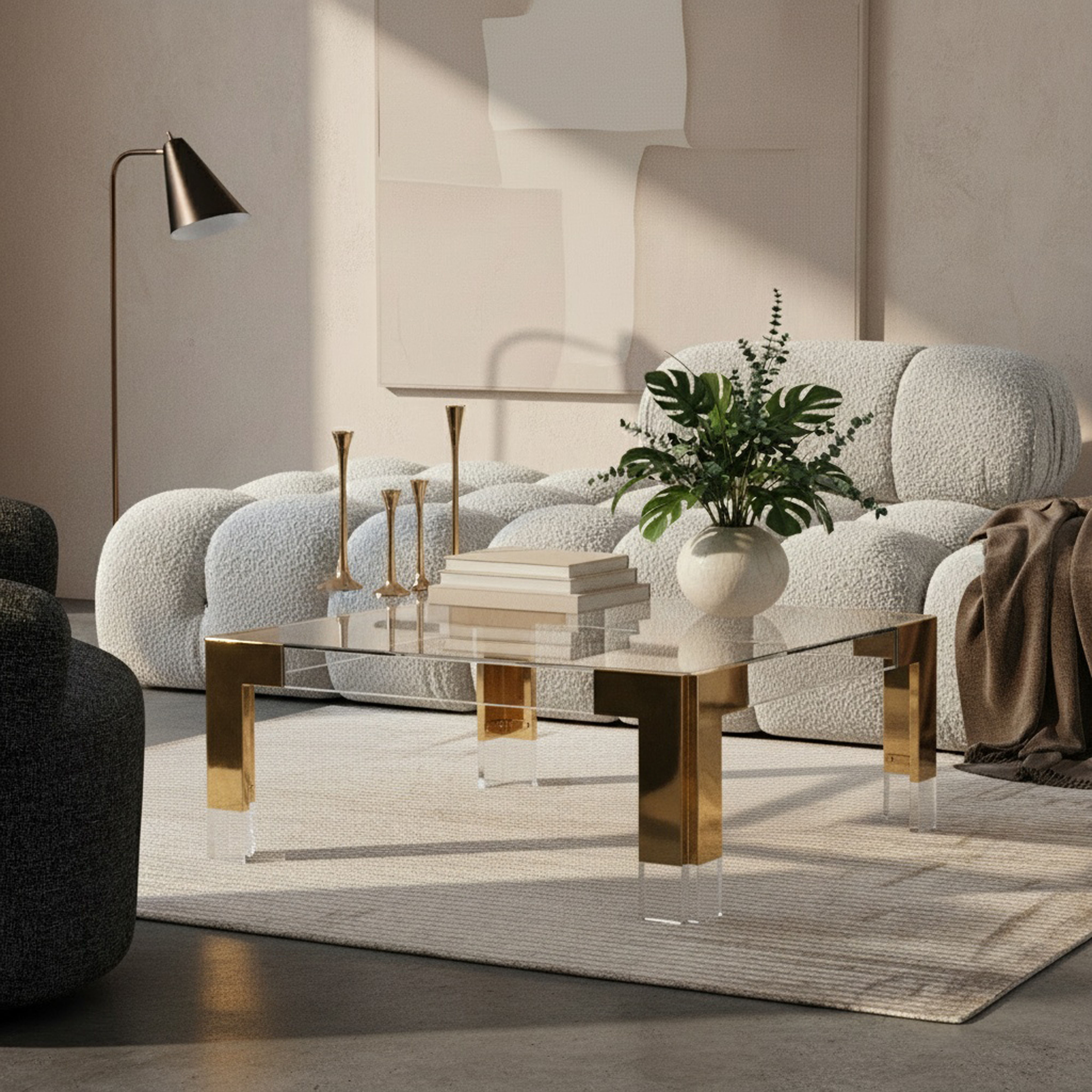 Casper - Steel Coffee Table - Rich Gold