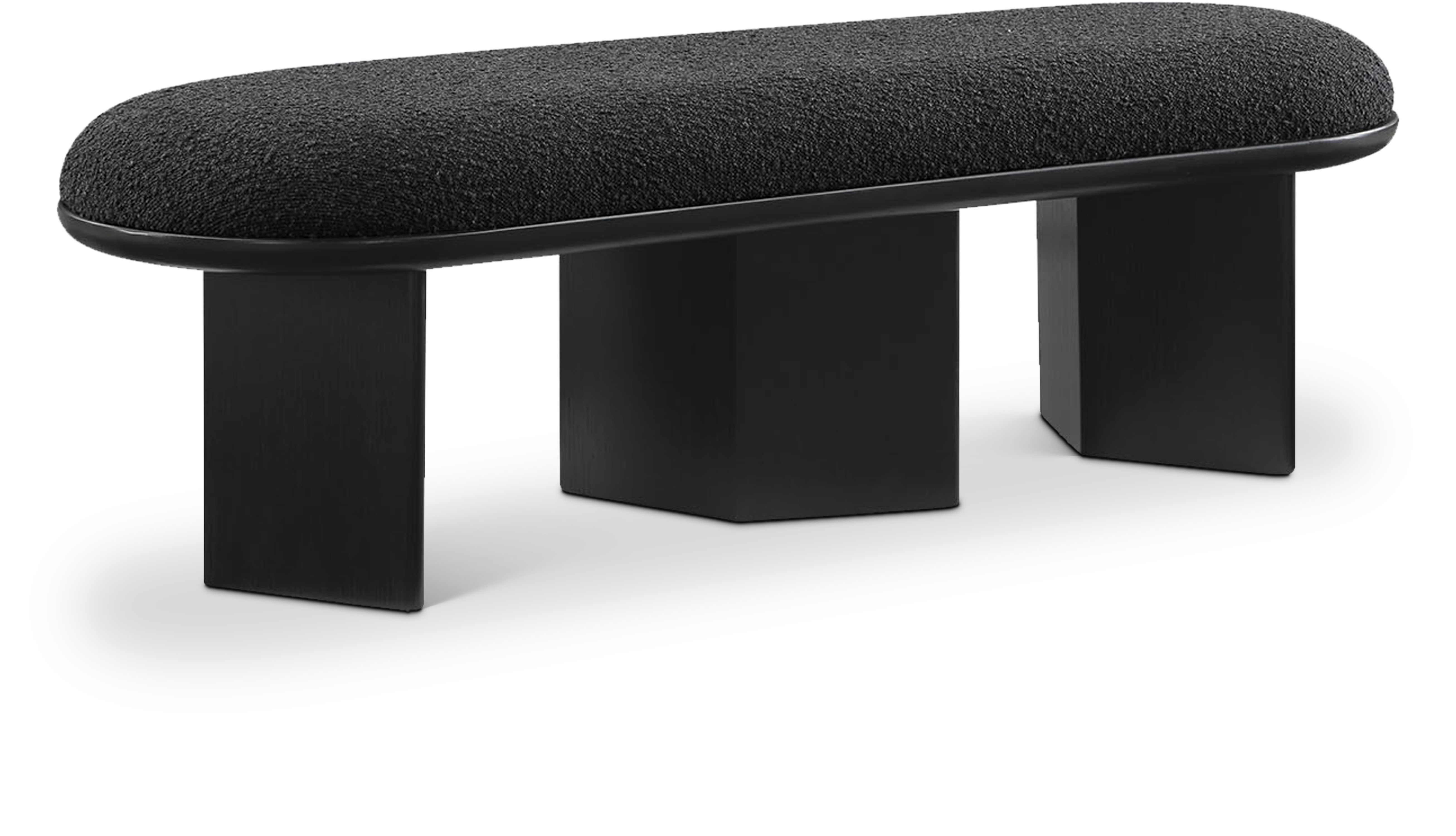 Wilshire - Bench With Black Base - Black