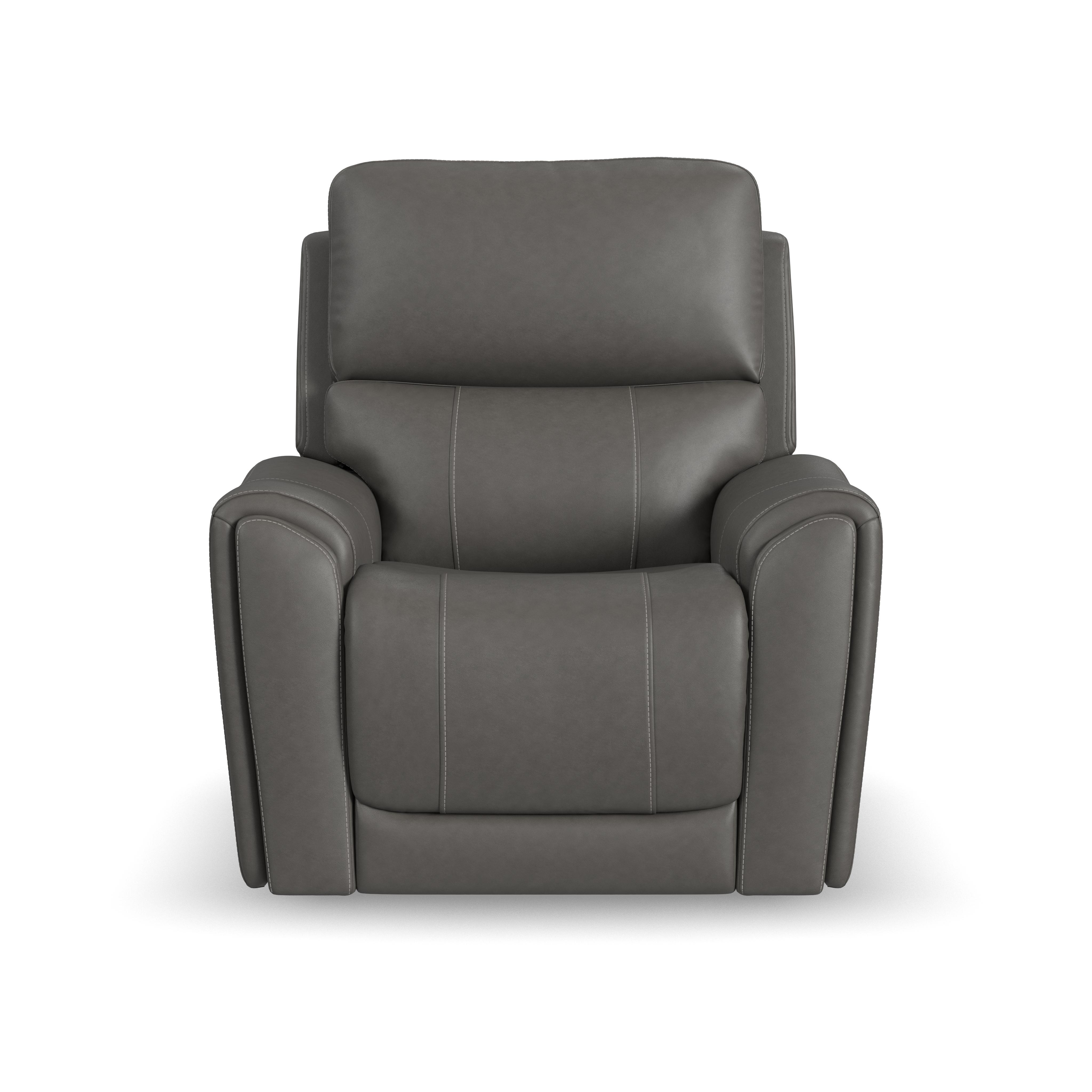 Carter - Power Recliner With Power Headrest & Lumbar - Smoke, dark gray, view 2